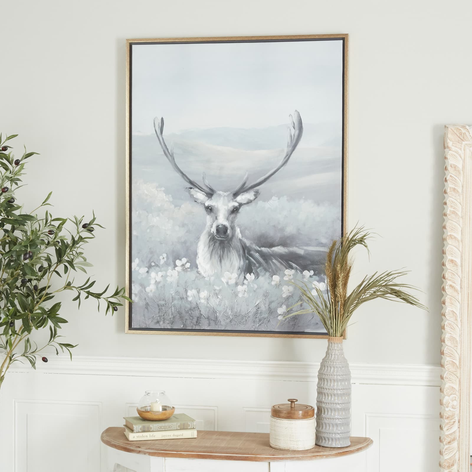Gray Polystone Modern Farmhouse Framed Wall Art