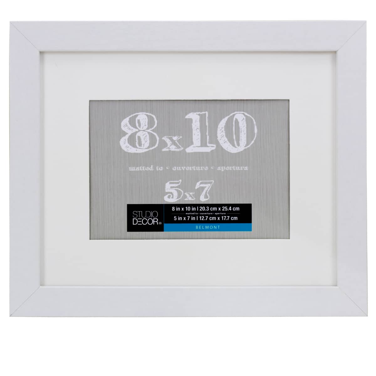 White Belmont Frame with Mat by Studio Décor®
