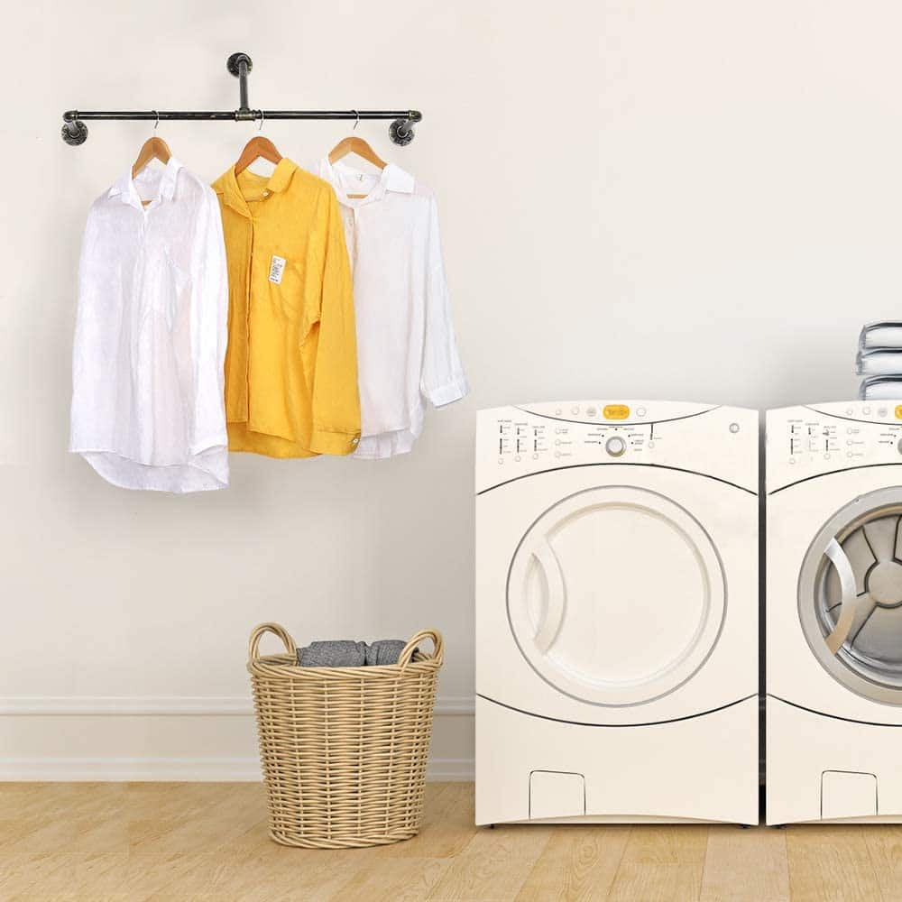 33" Wall Mounted Clothes Rack