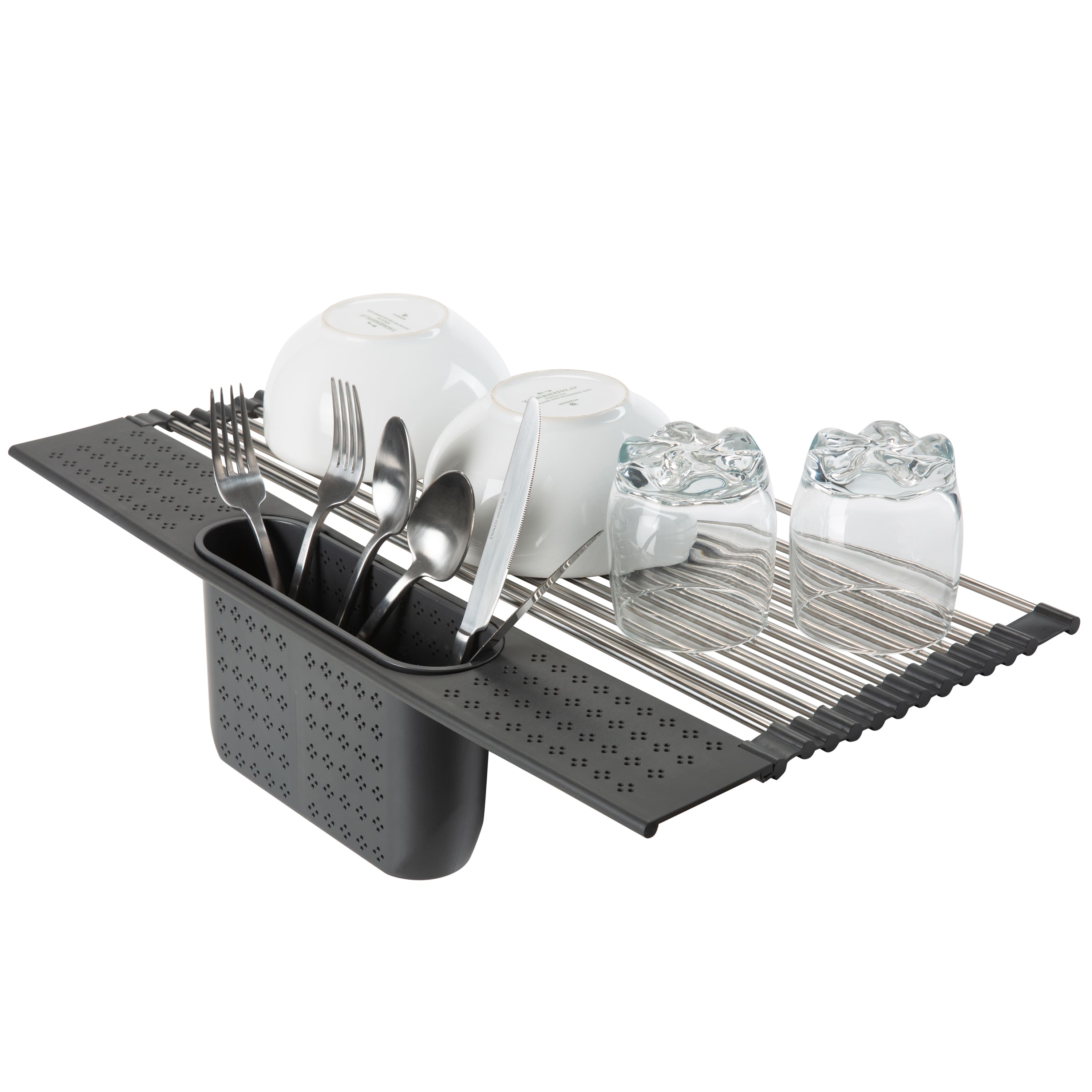 Kitchen Details Over the Sink Drying Rack with Utensil Holder