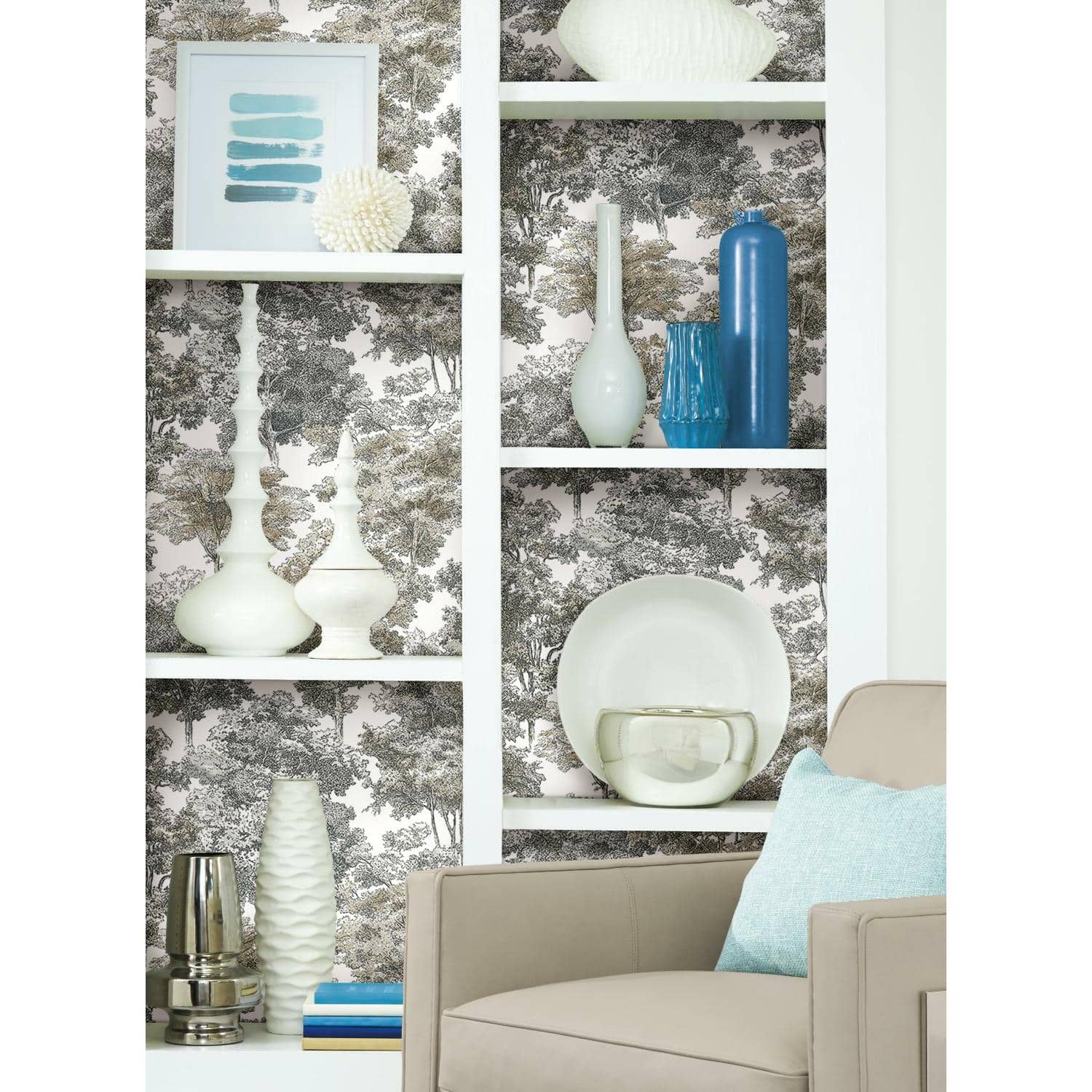 RoomMates Old World Trees Peel & Stick Wallpaper