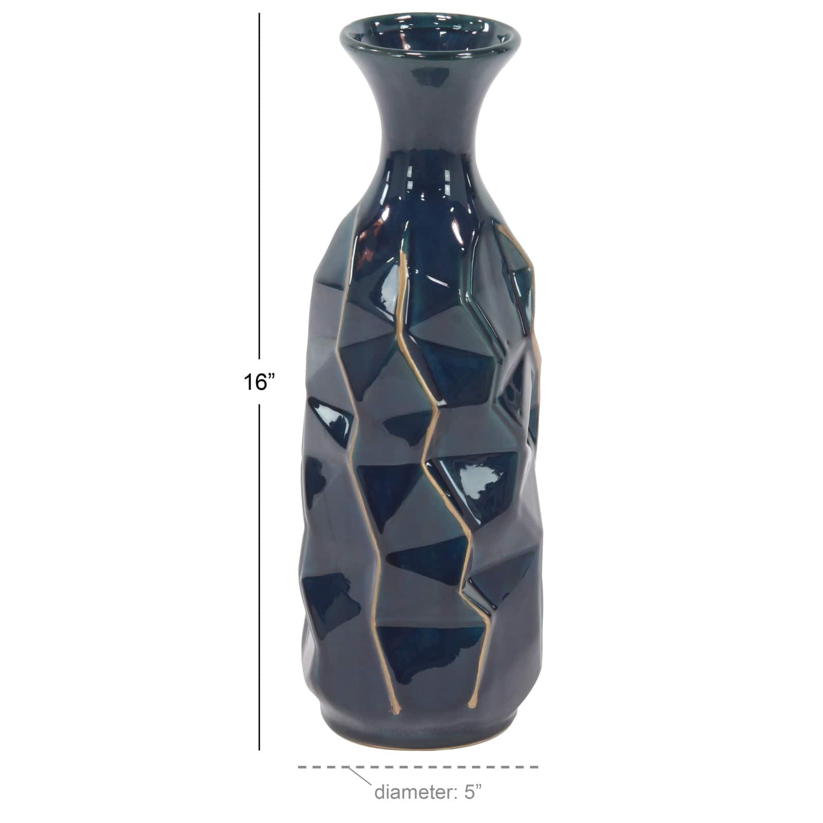 Blue Stoneware Modern Vase
