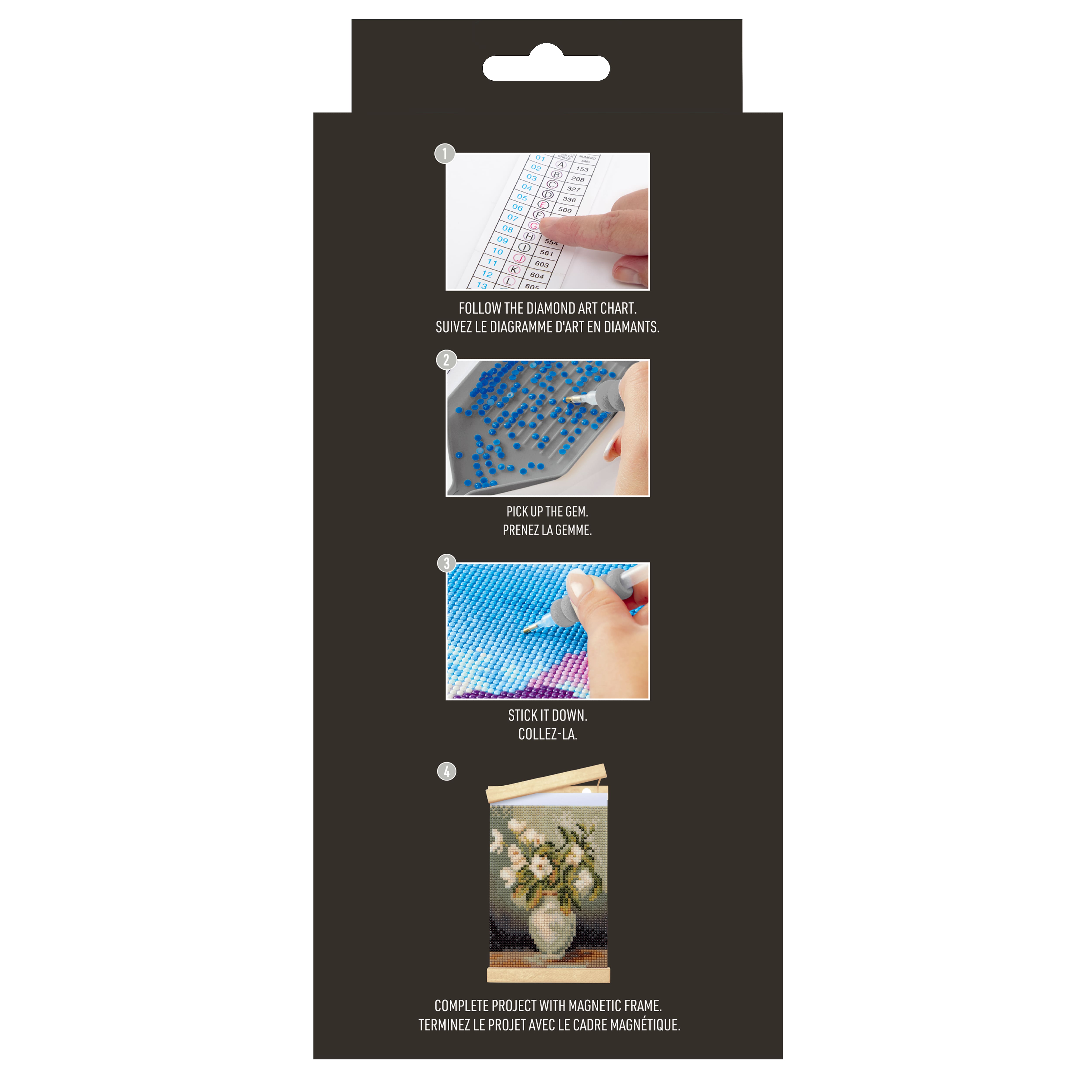 5" x 7" Girl & Bouquet Diamond Art Kit with Wooden Frames by Make Market®