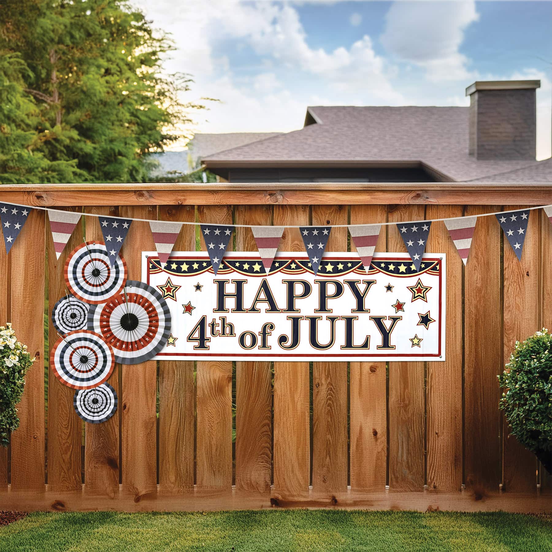 Beistle 5ft. x 21" 4th Of July Sign Banner