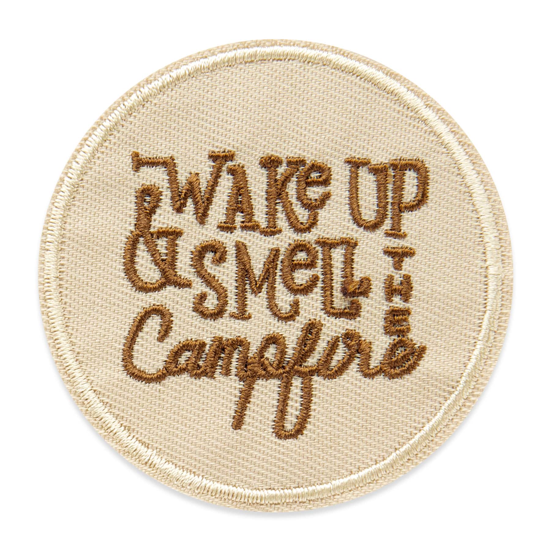 Wake Up & Smell The Campfire Embroidered Iron-On & Adhesive Patch by Make Market®