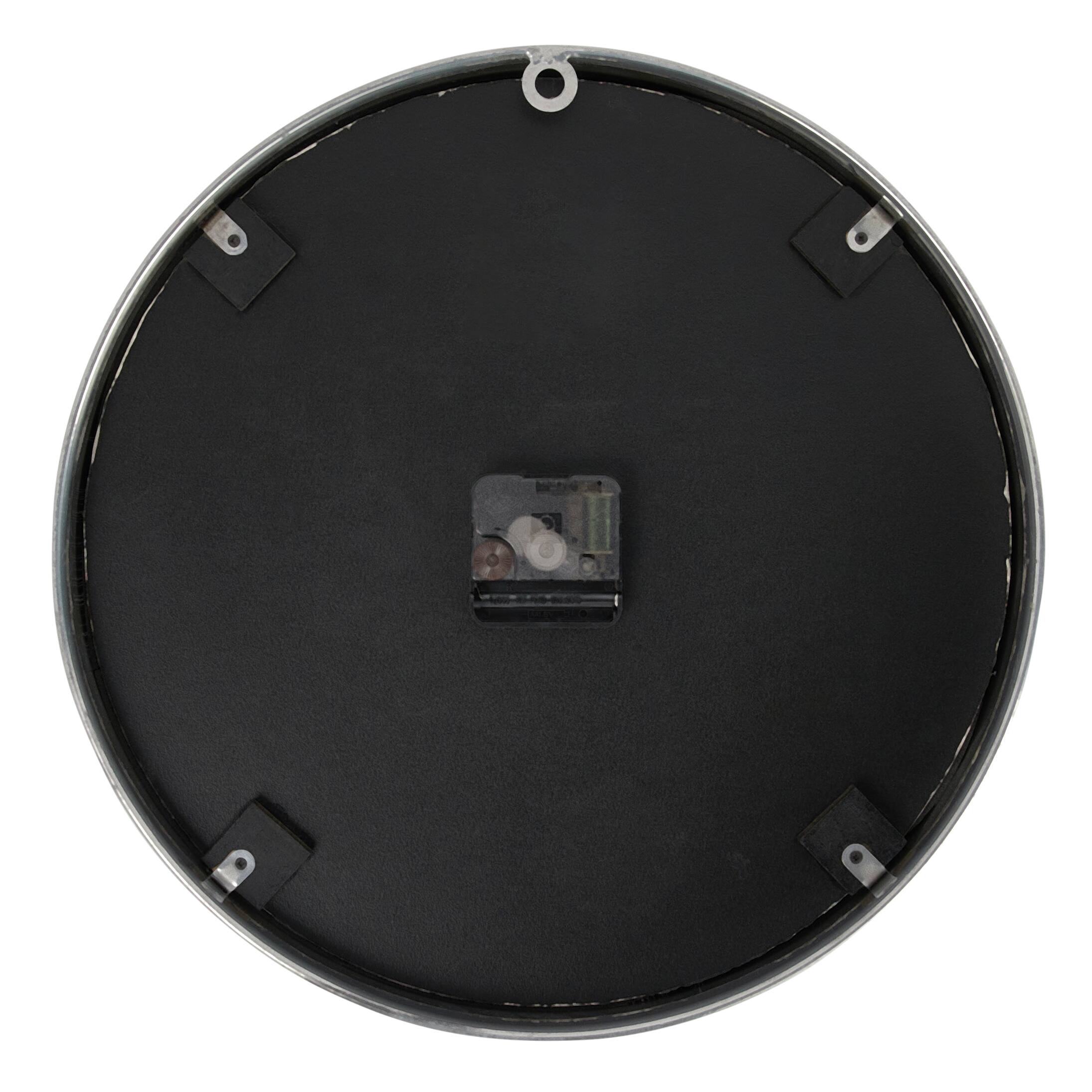 Hello Honey® 14" Antique Nickel Finish Classic Round Metal Wall Clock