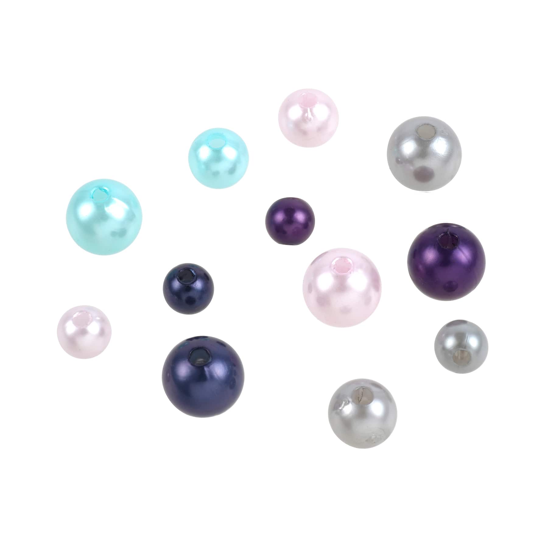Purple Pearl Plastic Mix Craft Beads by Bead Landing™
