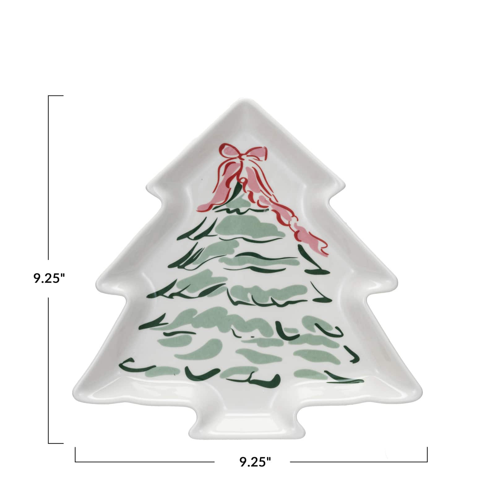 Hello Honey® 9" Christmas Tree Stoneware Plate