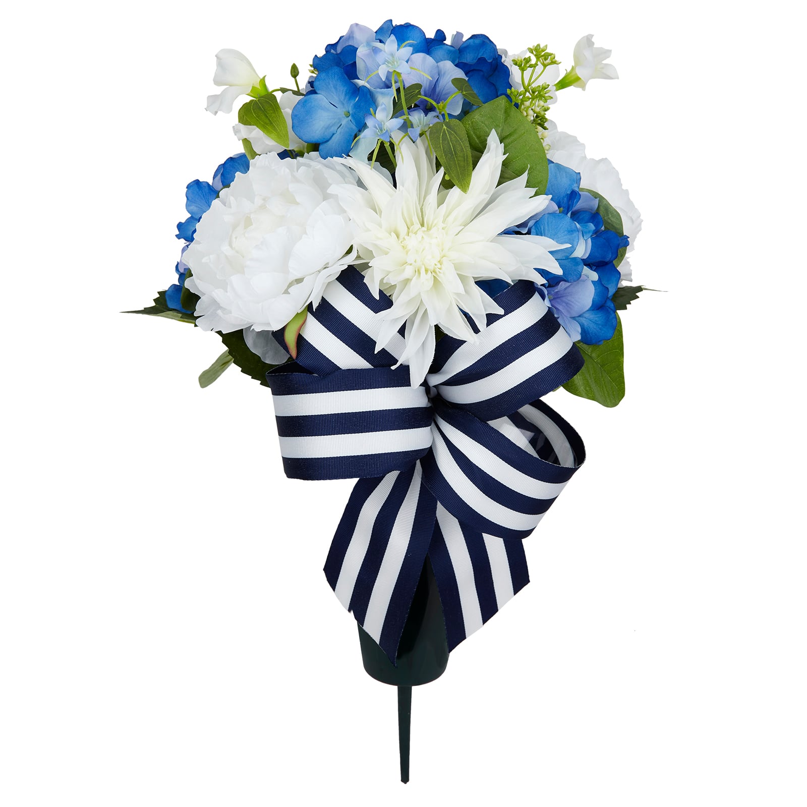 Blue & White Dahlia & Berry Remembrance Cone by Ashland