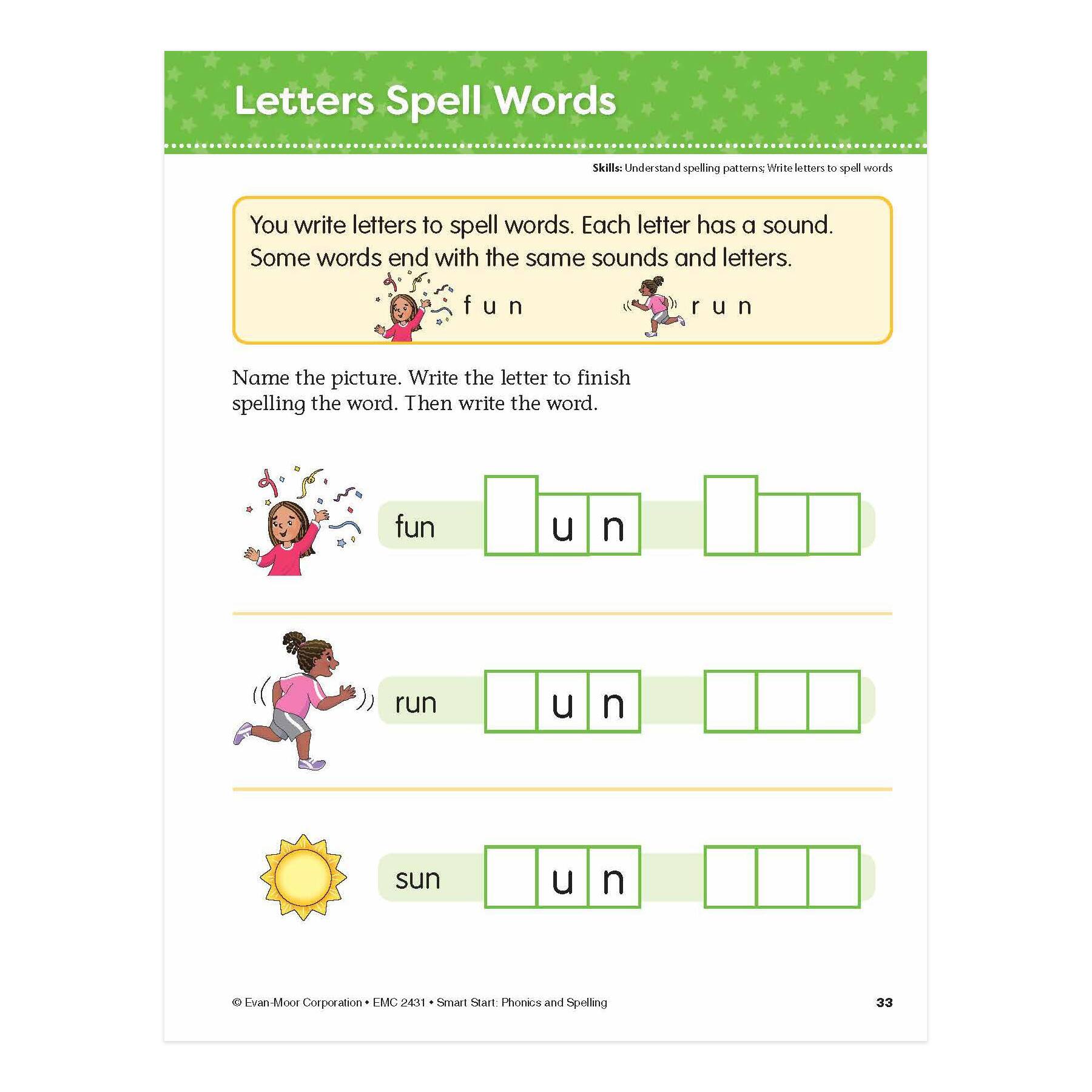 Evan-Moor® Kindergarten Early Learning Spelling Bundle