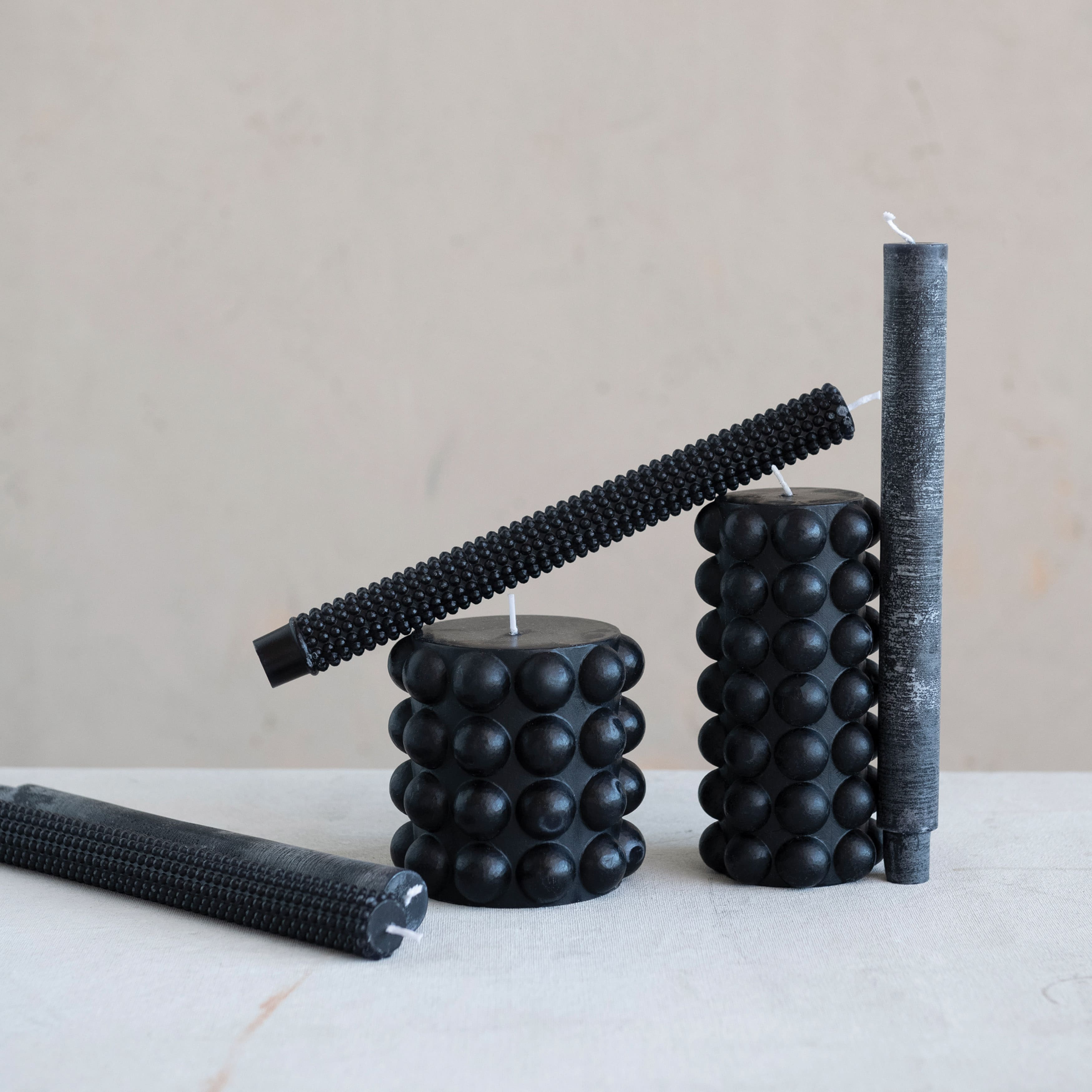 Hello Honey® 10" Unscented Hobnail Taper Candles In Box Set