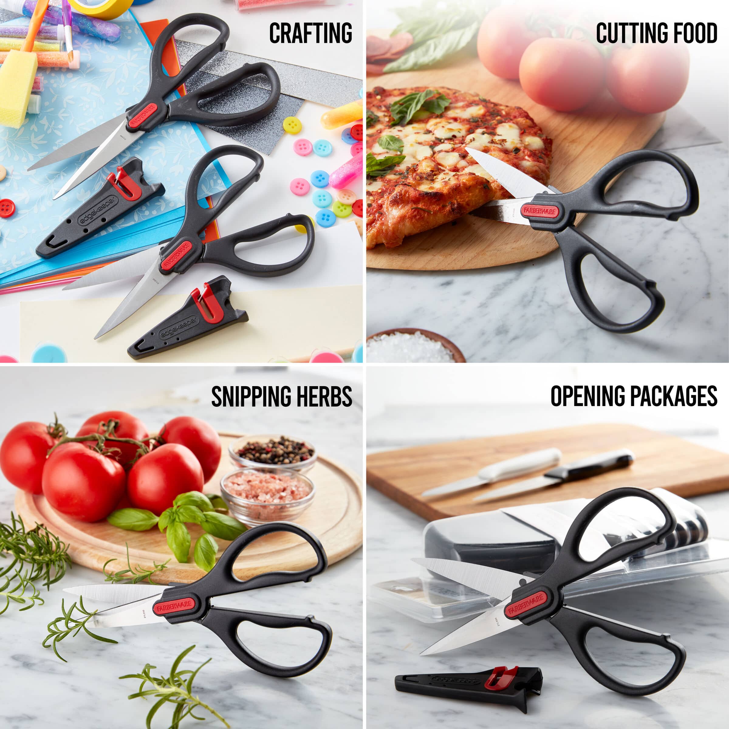 Farberware EdgeKeeper Black 2-Piece Shears Set