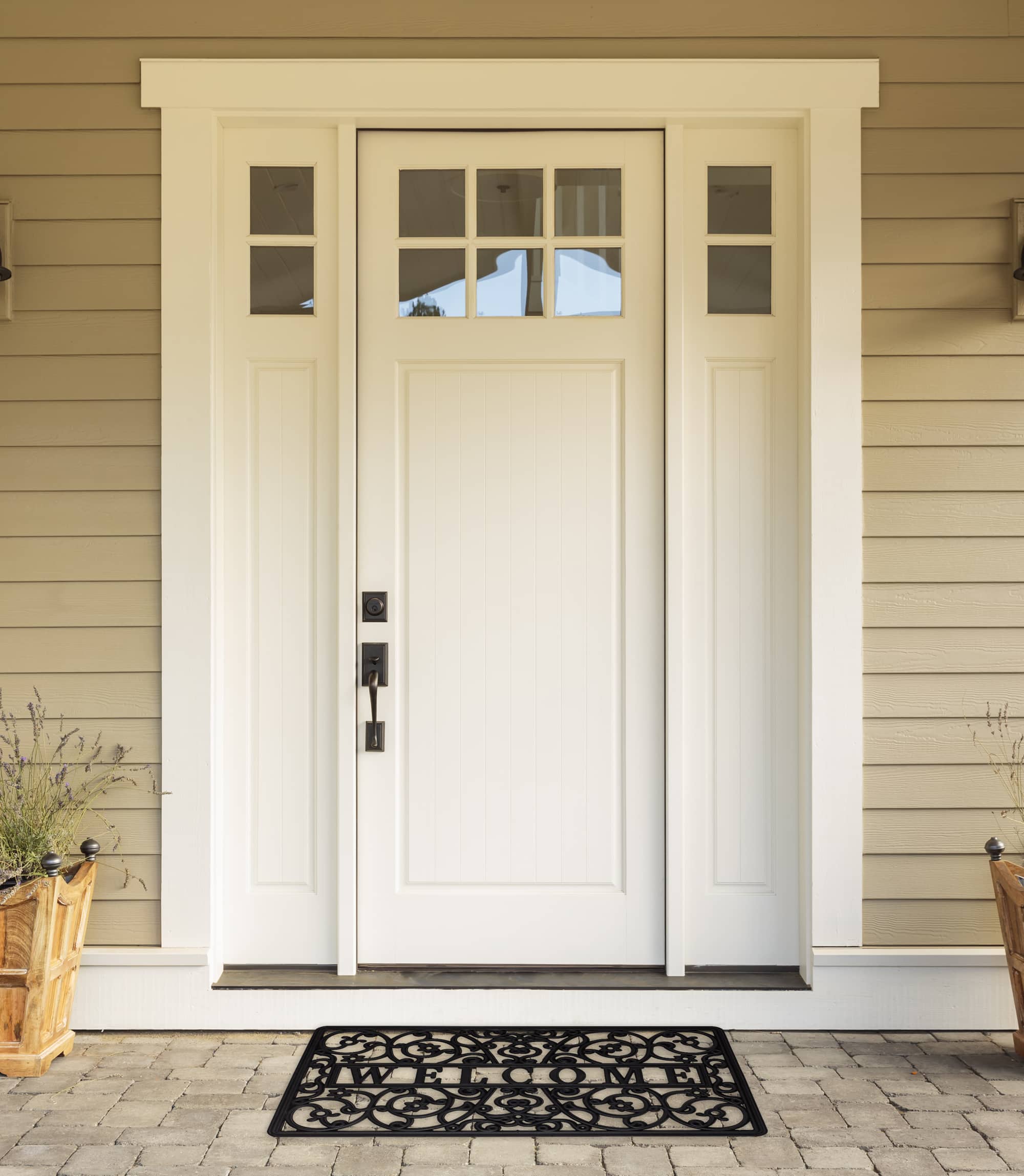 DII® Welcome Scroll Rubber Doormat