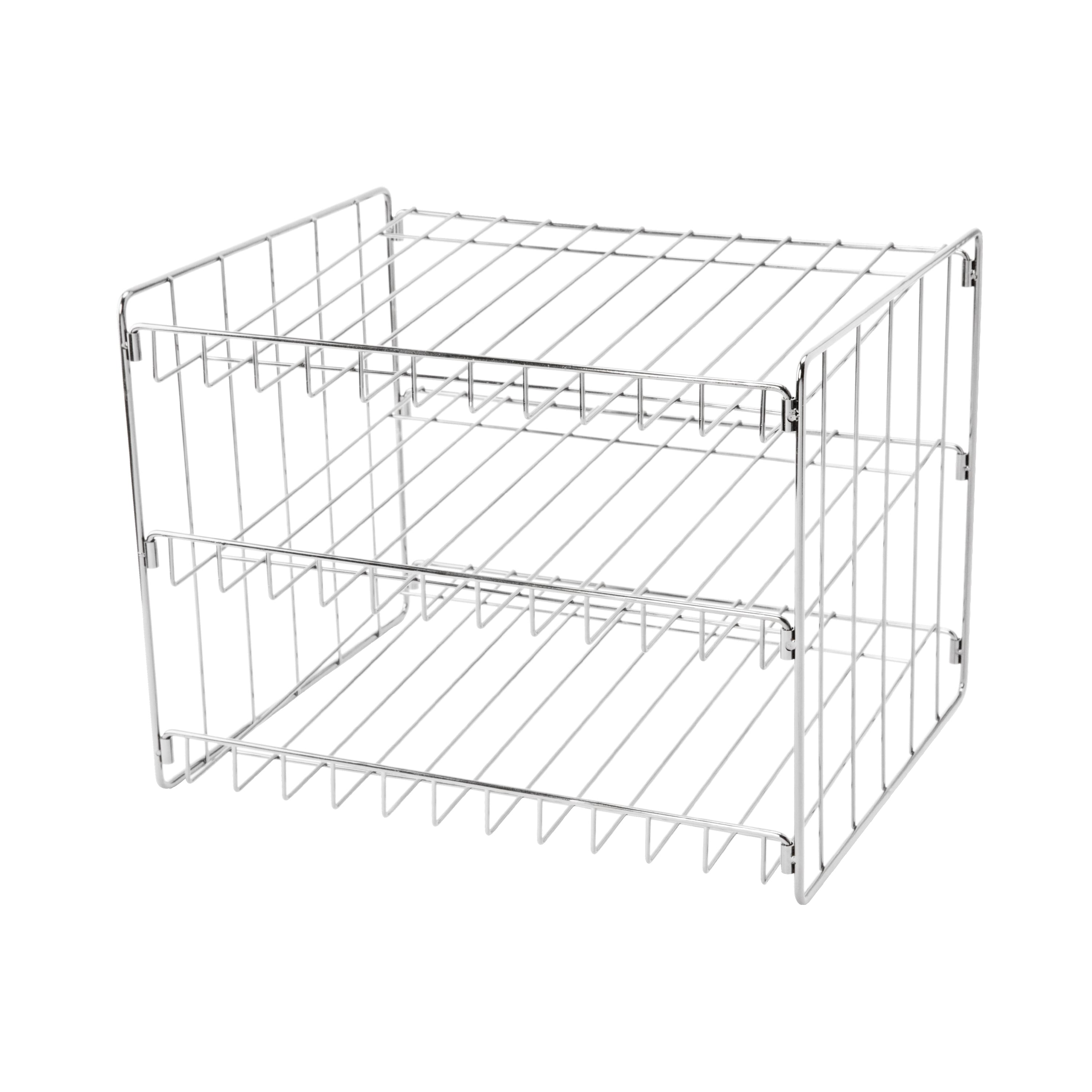 Kitchen Details 3-Tier Chrome Can Storage Organizer Rack
