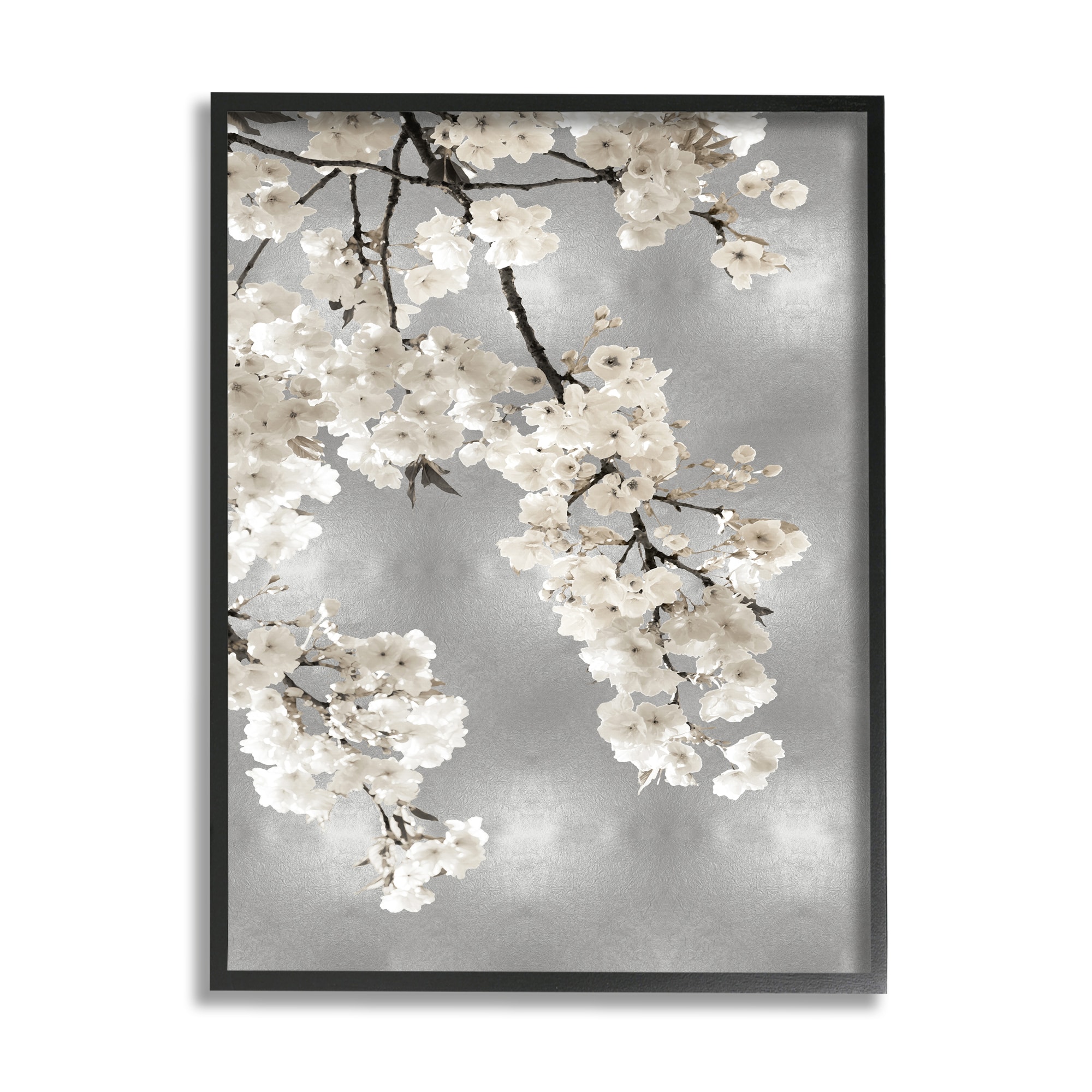 Stupell Industries Spring Blossoms White Flowers Tree Branch in Frame Wall Art