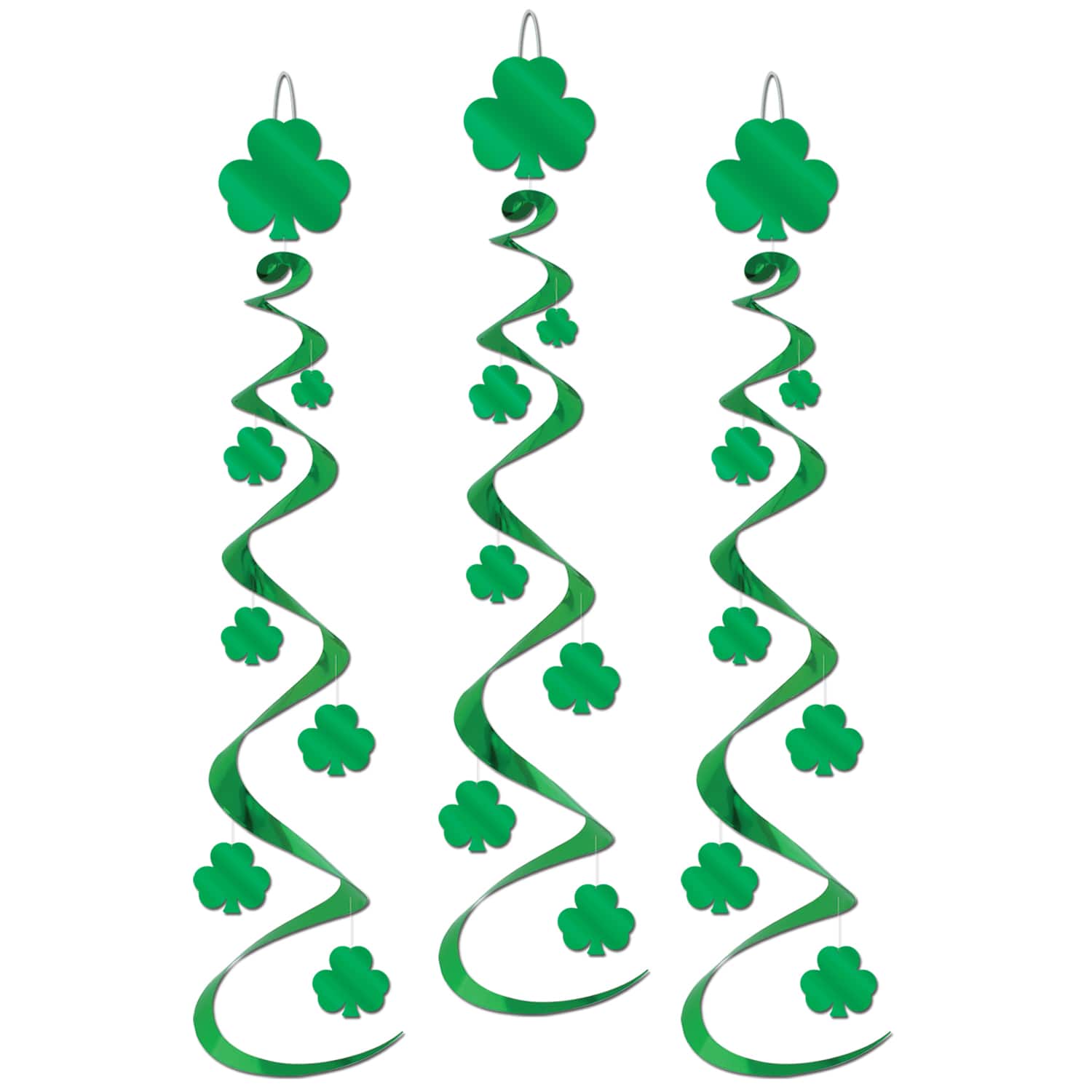 Beistle 30" Green Shamrock Whirls, 6ct.