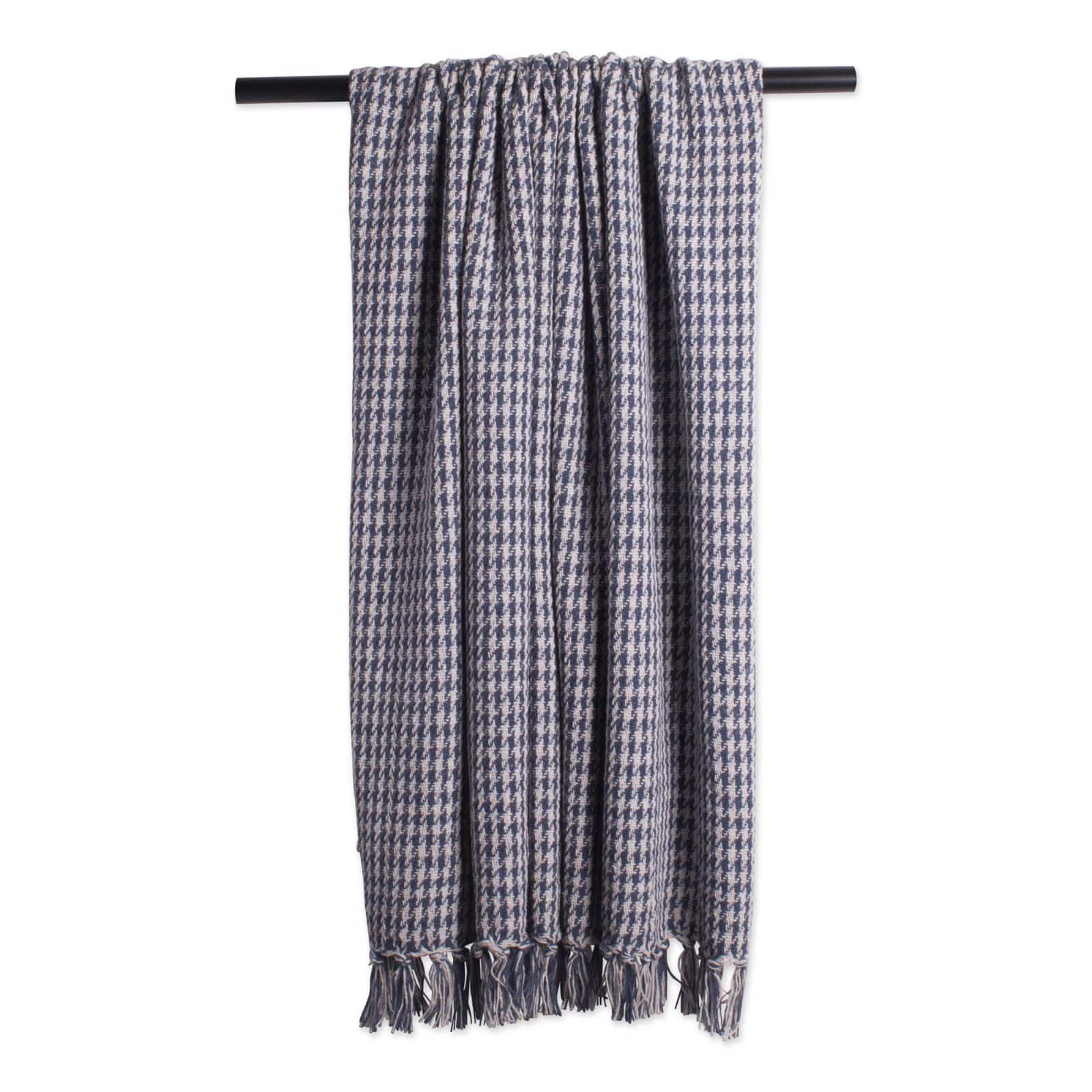 DII® French Blue Houndstooth Throw