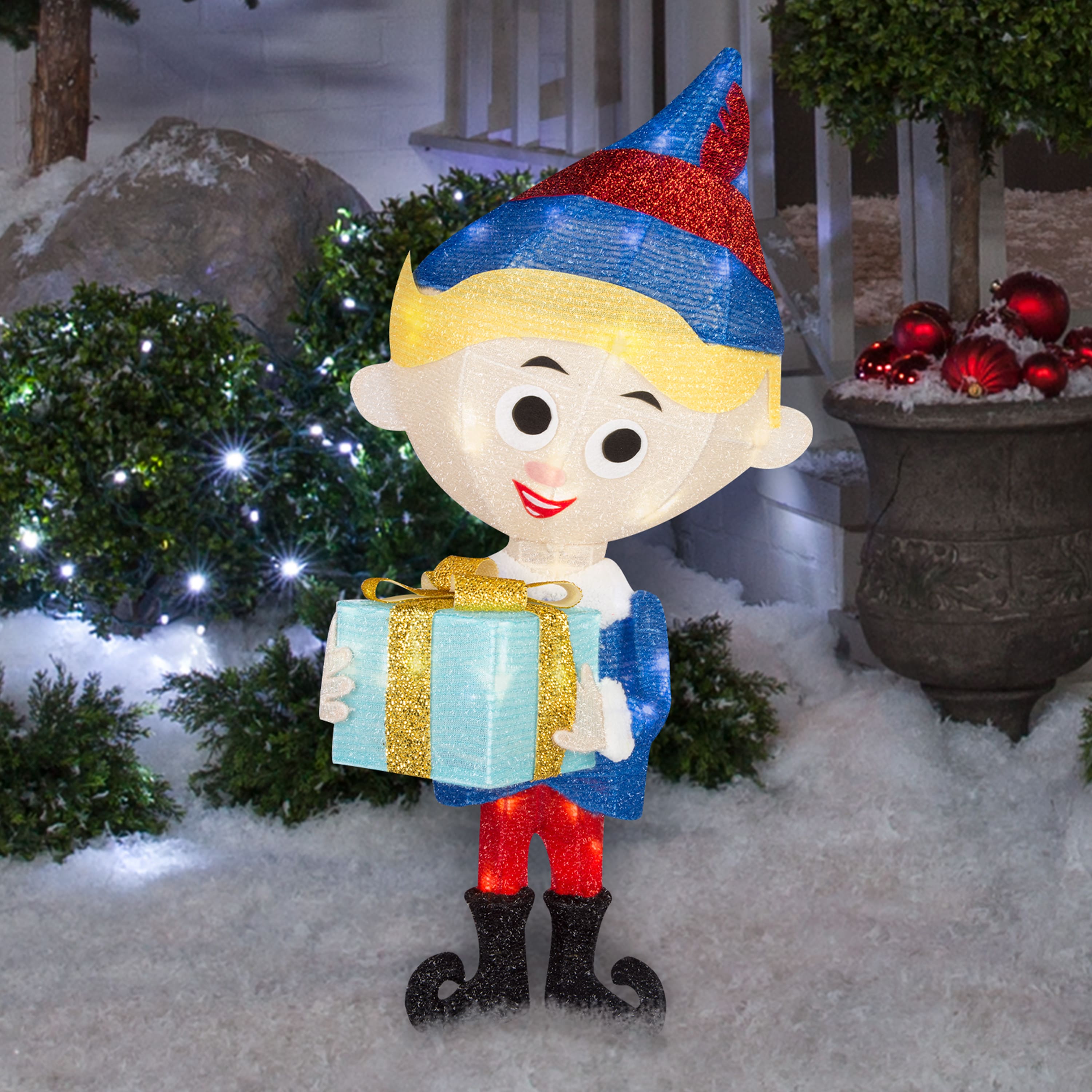 31" Rudolph Hermey 3D Holiday Lighted Tinsel Sculpture Christmas Décor