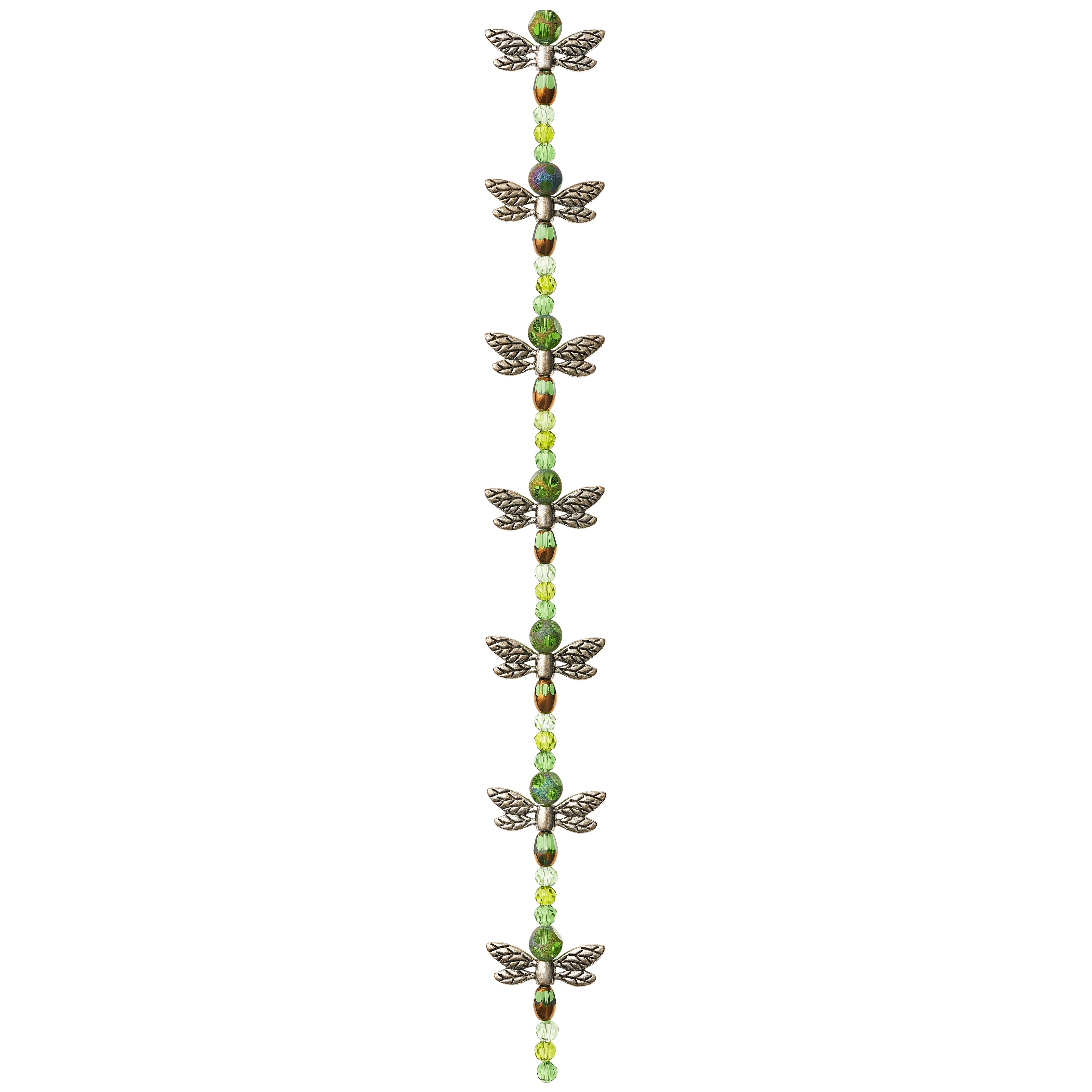 Silver & Green Dragonfly Mix Beads by Bead Landing™
