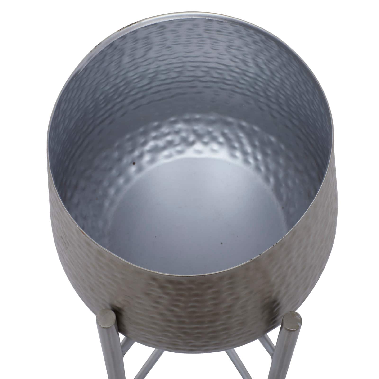 Silver Transitional Planter, Set of 2" 19", 16"