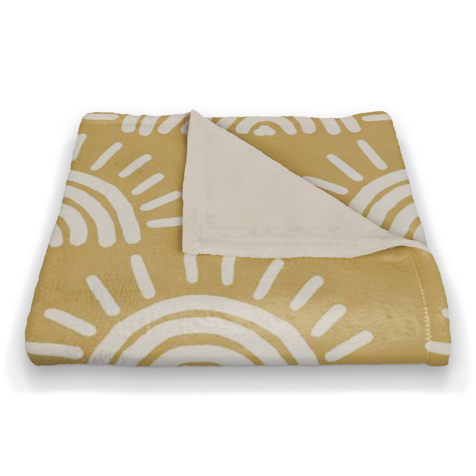 Sun Pattern Coral Fleece Blanket