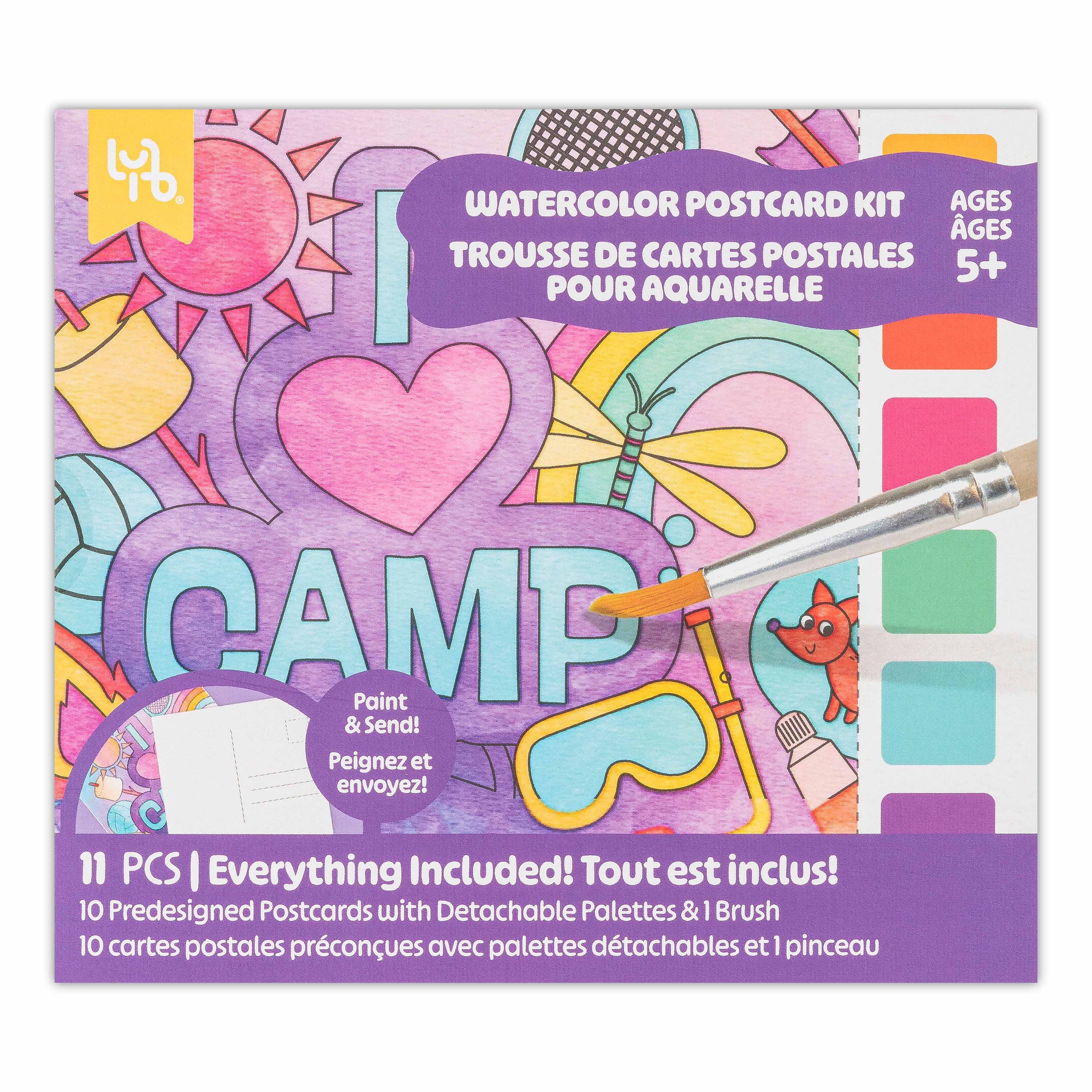 Little Yellow Bicycle® I Love Camp Watercolor Postcard Kit