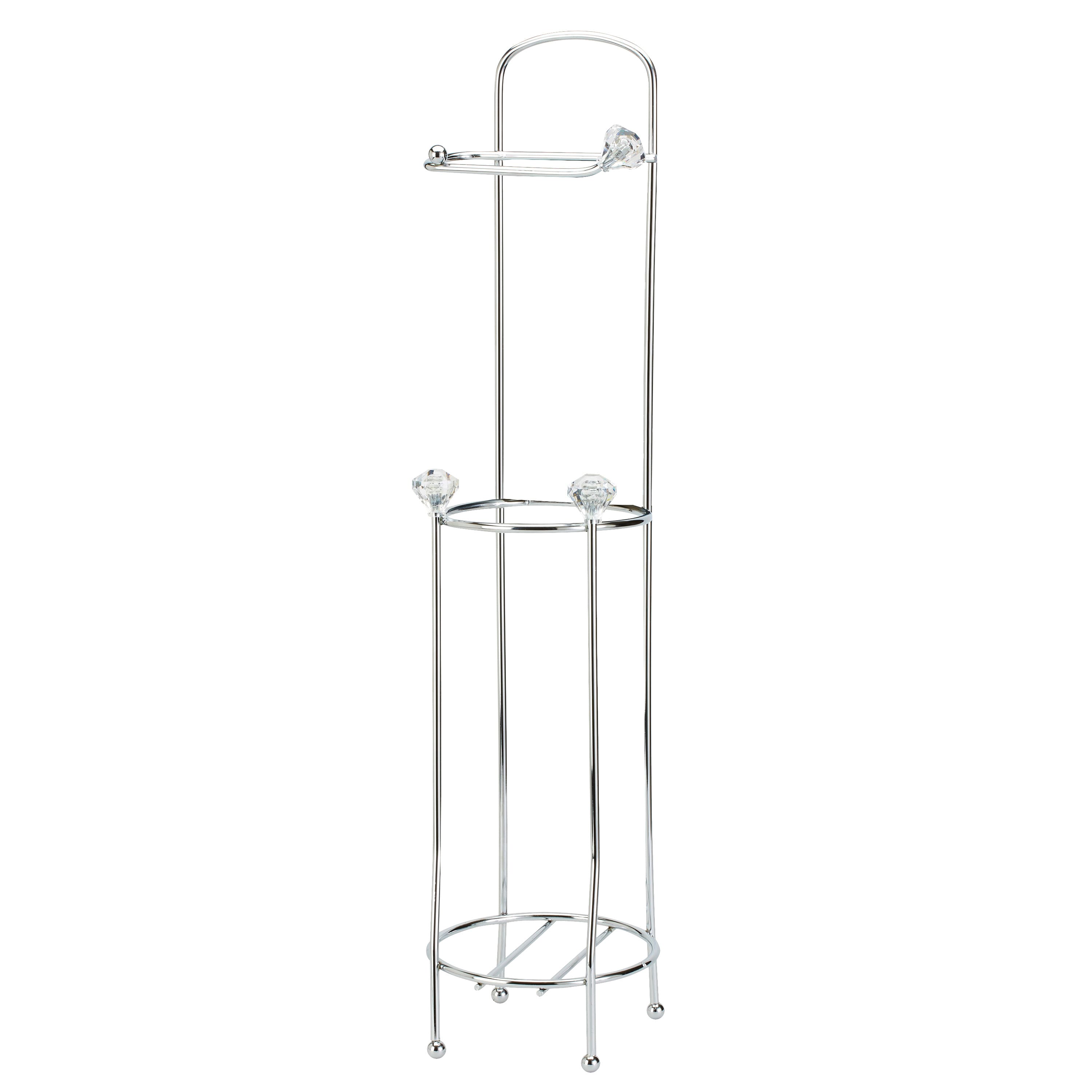 Bath Bliss Crystal Design Toilet Paper Dispenser & Holder