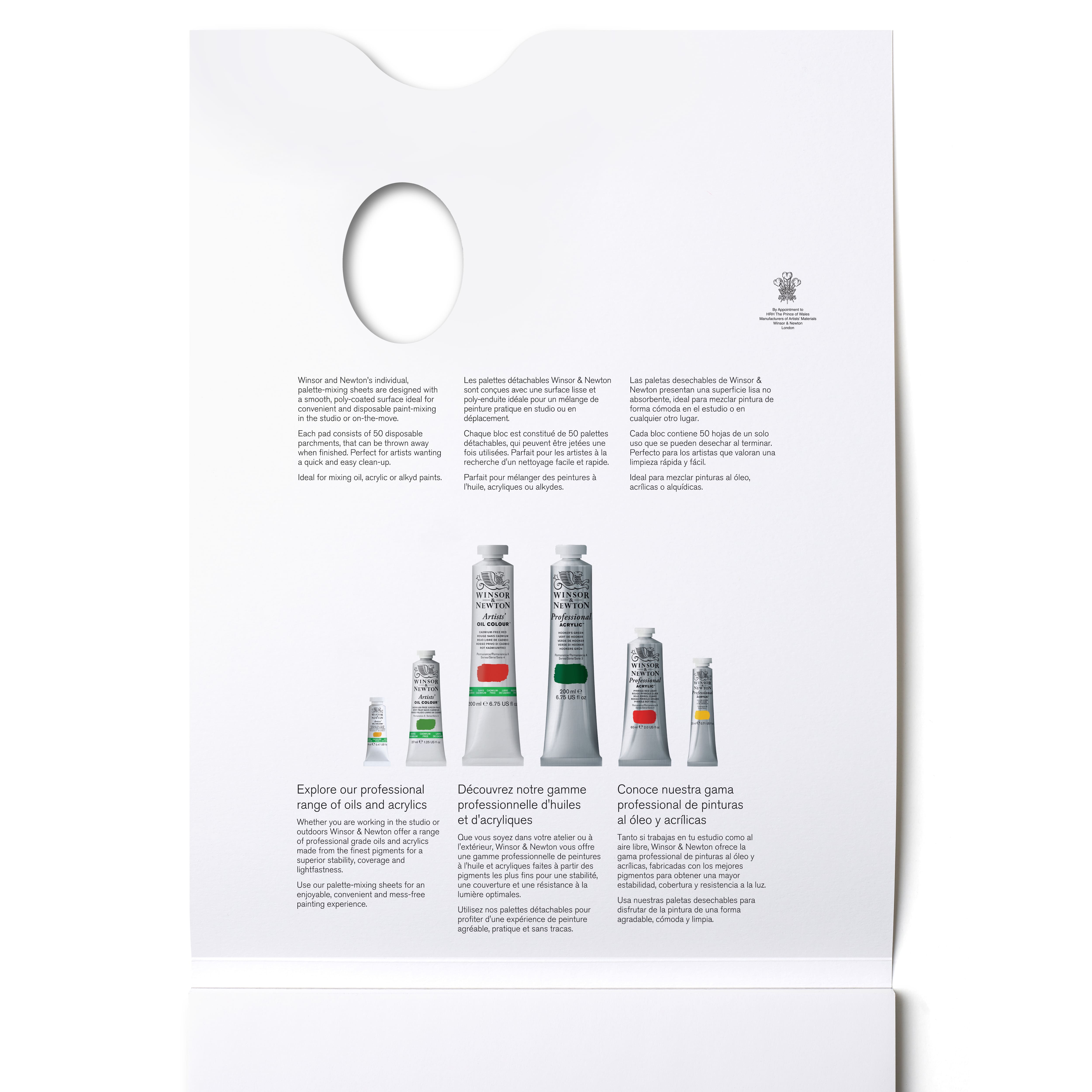 Winsor & Newton® Tear Off Palette Paper Pad, 9" x 12"