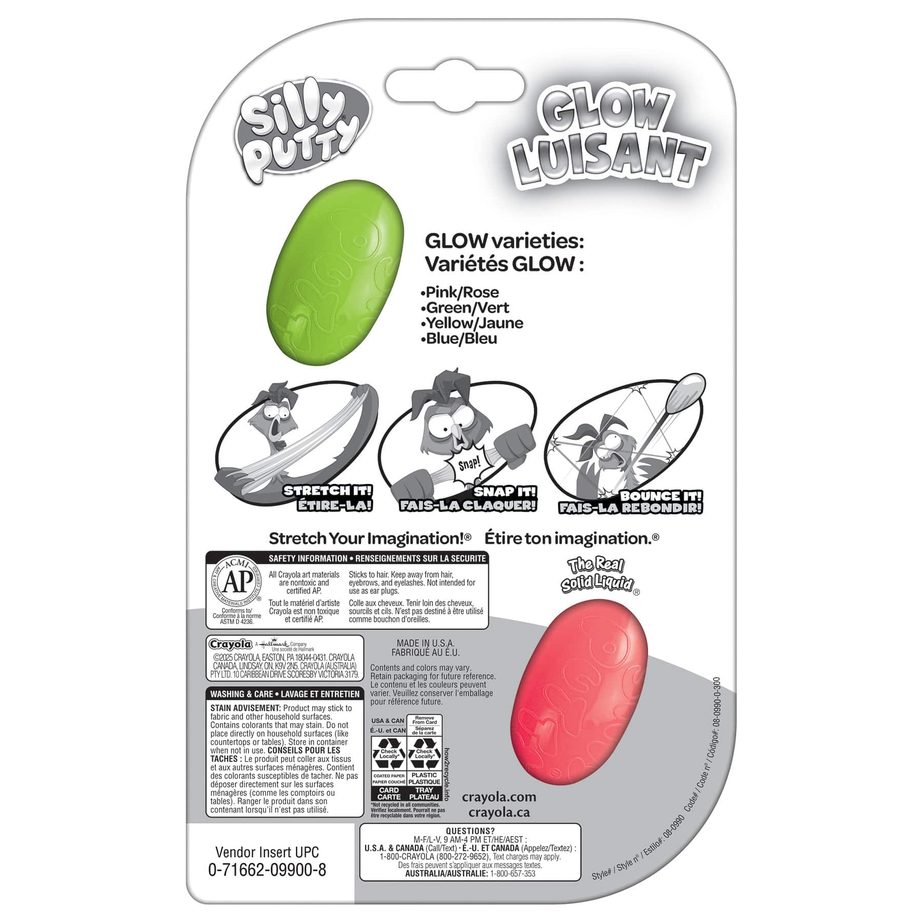 Crayola® Silly Putty® 3/8oz. Glow Egg Set