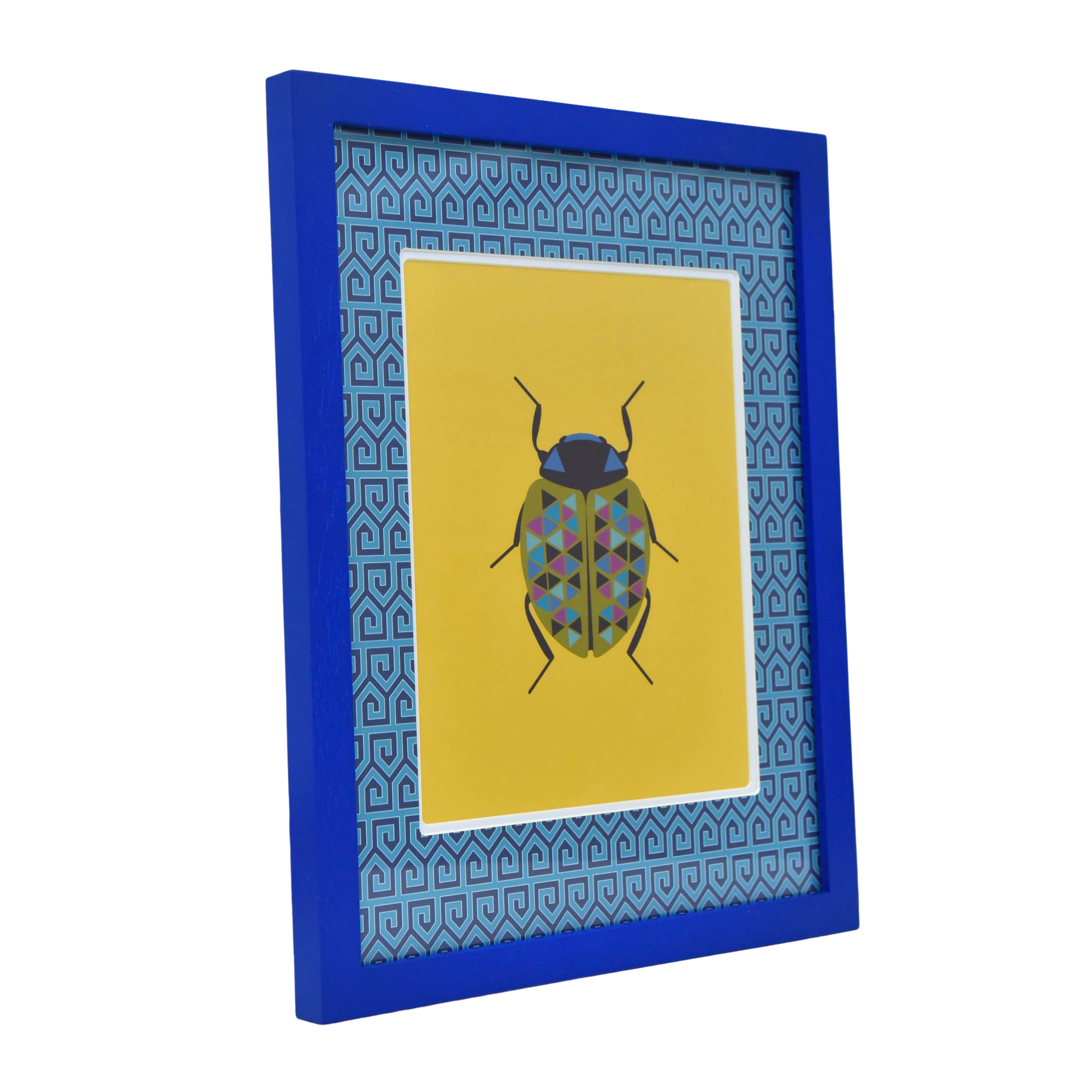 Jonathan Adler x Michaels 8" x 10" Blue Greek Key Matted Wood Wall Frame