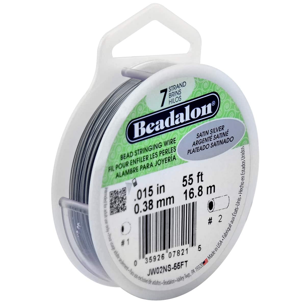 Beadalon® 7 Strand Bead Stringing Wire, Satin Silver