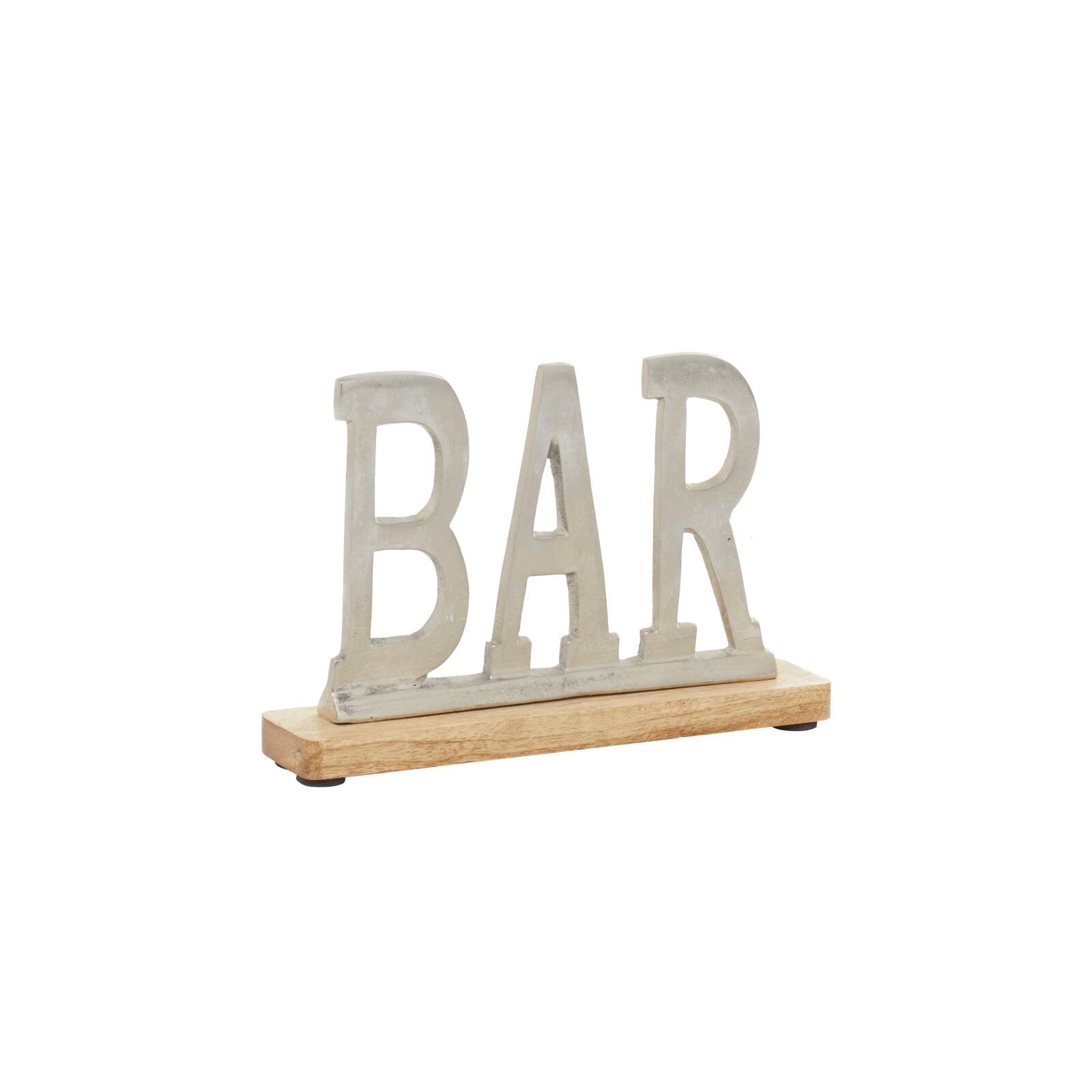 10" Silver Aluminum Glam Bar Tabletop Sign