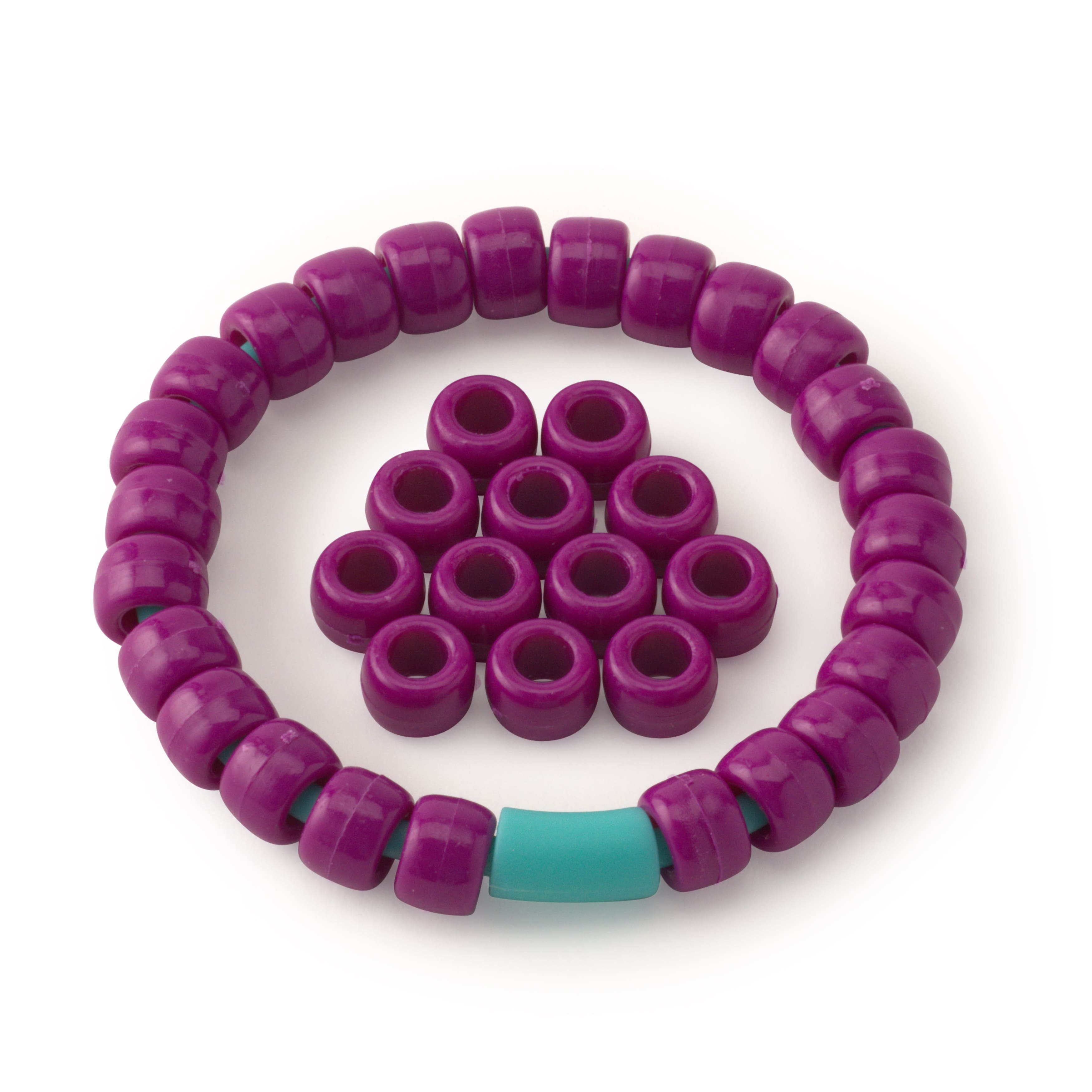 12 Packs: 580 ct. (6,960 total) Opaque Pony Beads By Creatology™, 6mm x 9mm