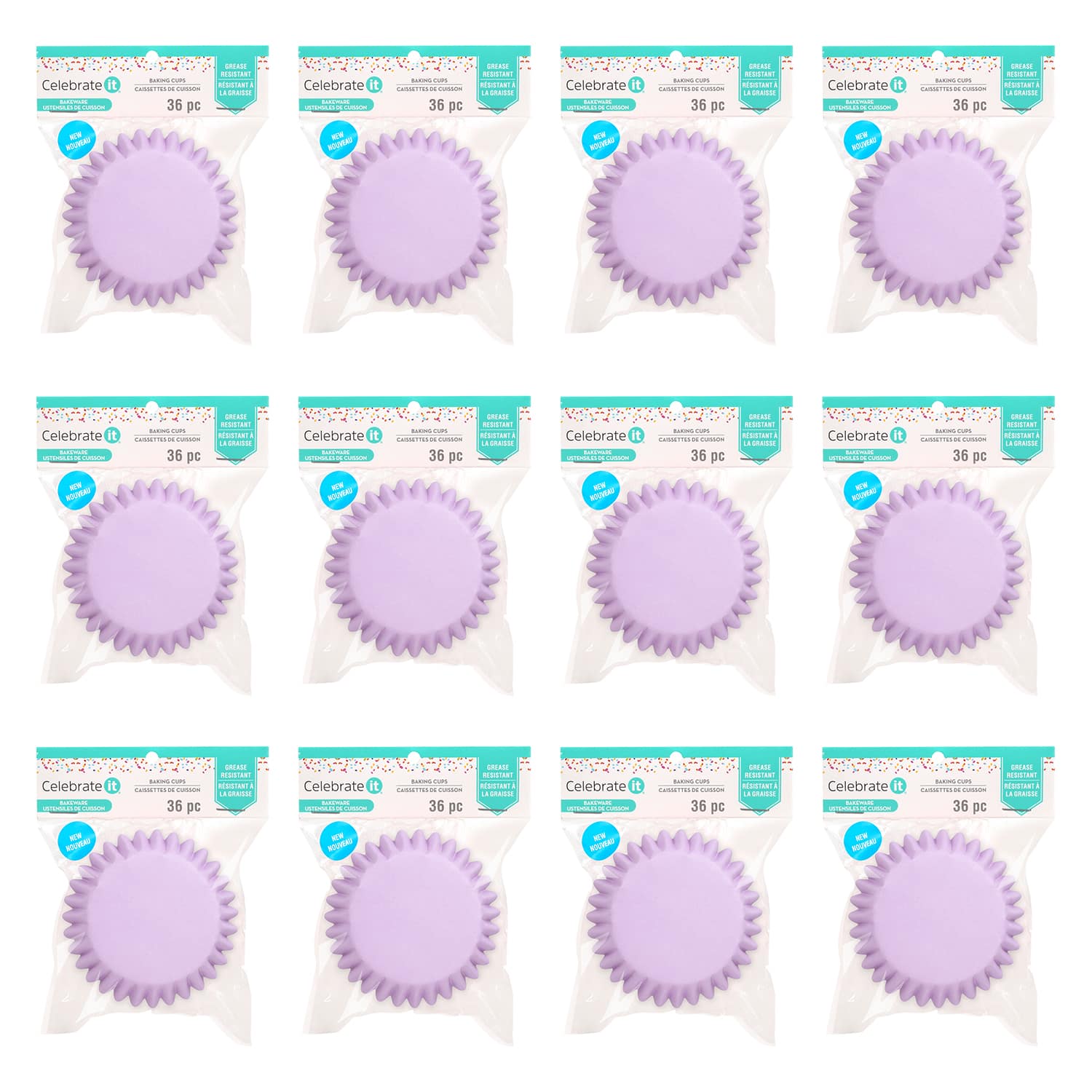 12 Packs: 36 ct. (432 total) Grease-Resistant Baking Cups by Makery