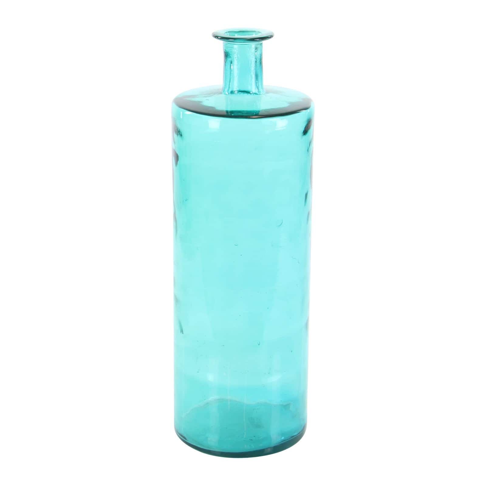 30" Blue Coastal Glass Vase