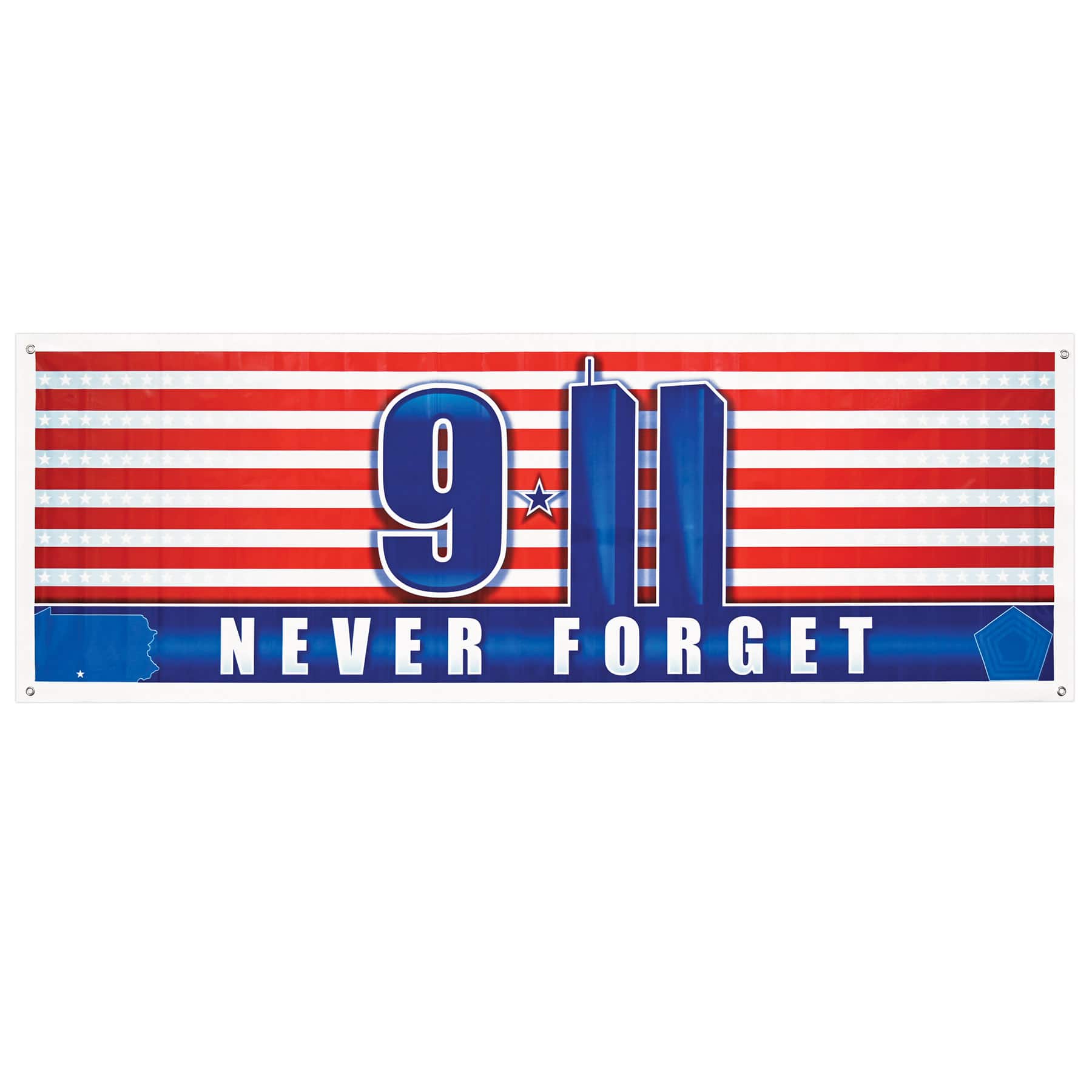 Beistle 5ft. x 21" 9/11 Never Forget Sign Banner