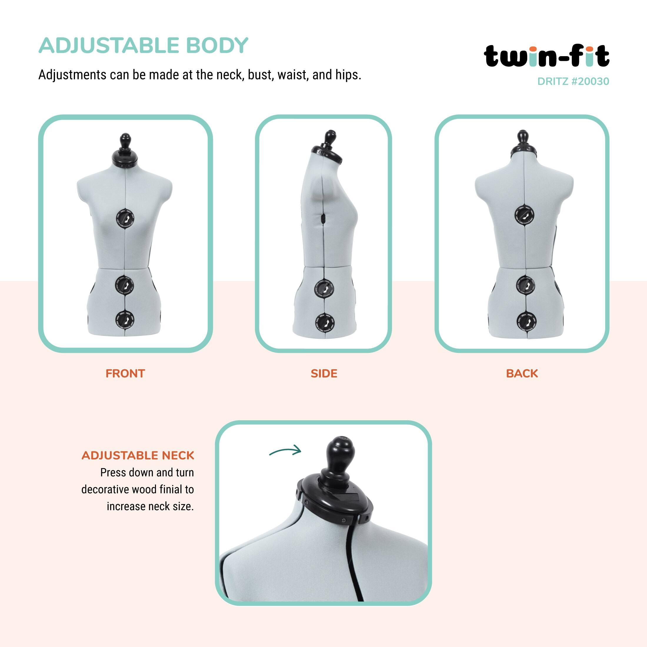 Dritz® Twin-Fit Petite Dress Form with Adjustable Tri-Pod Stand