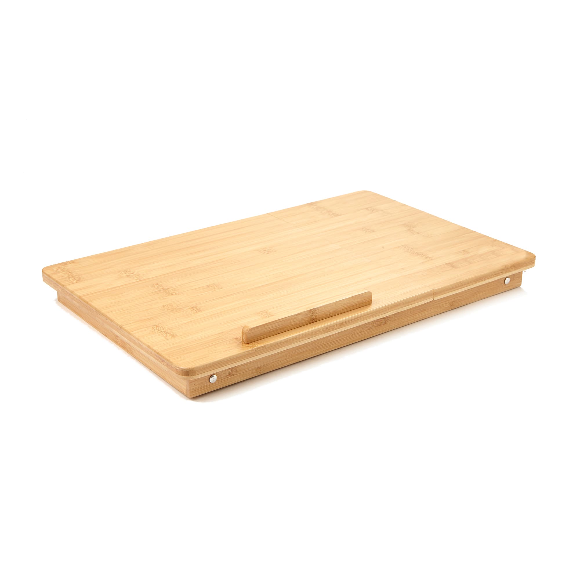 Mind Reader 21.2" Adjustable Bamboo Lap Desk Breakfast Table with Foldable Legs