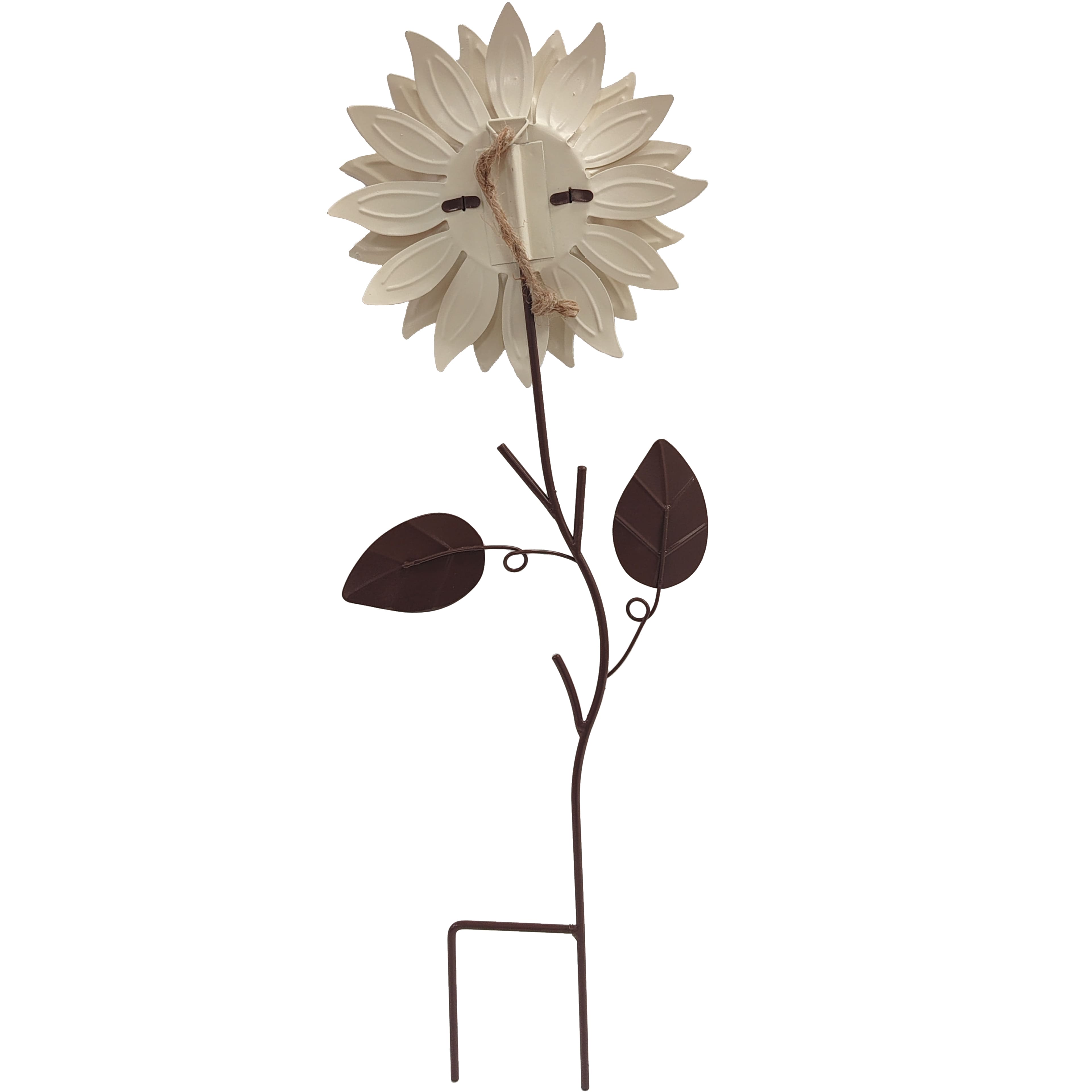 20" White Metal Flower Yard Stake by Ashland®