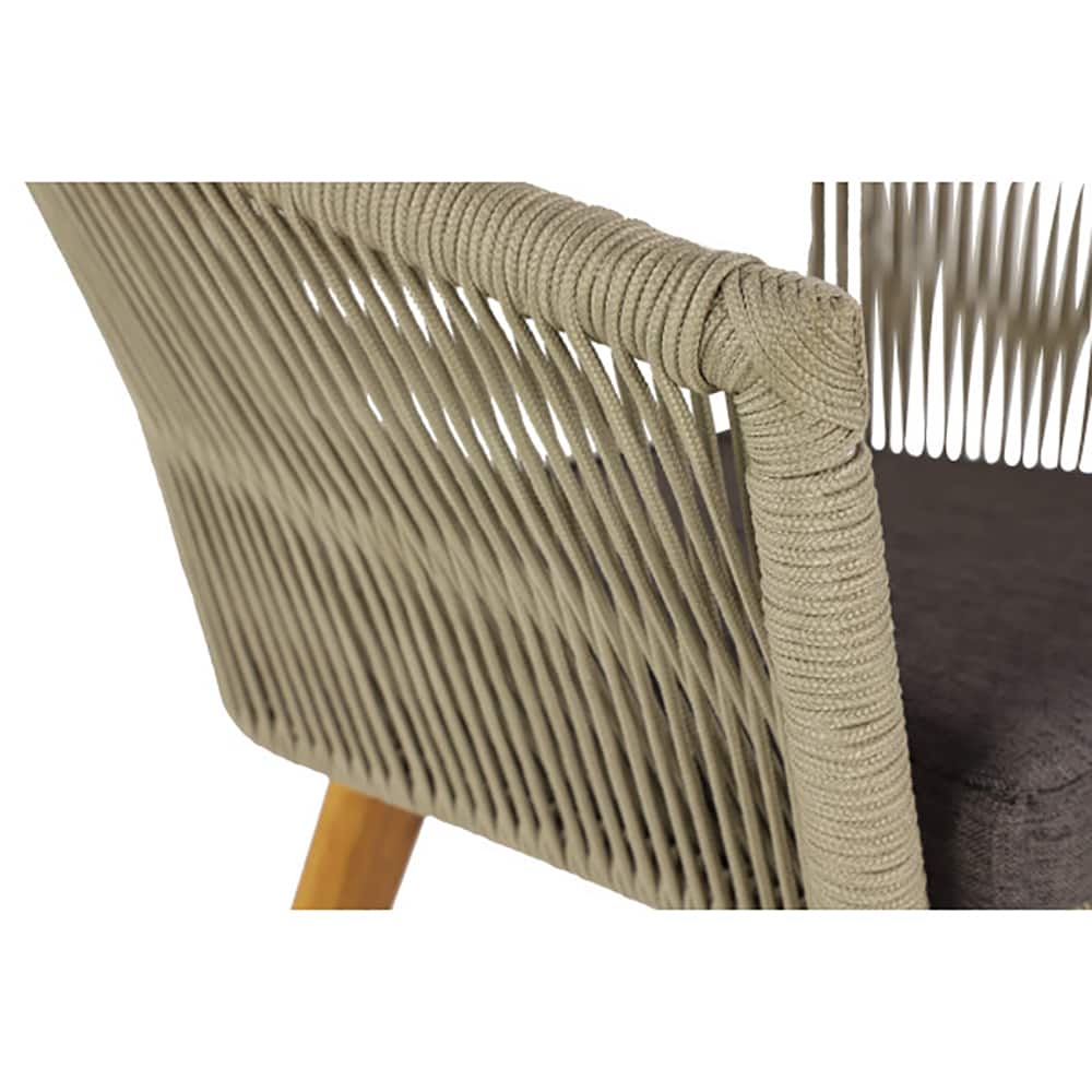 Light Brown Modern Outdoor Dining Chair Set
