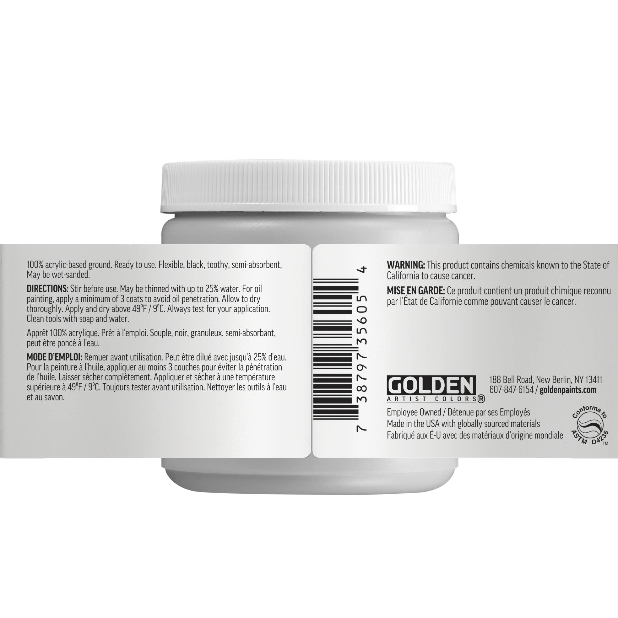 Golden® 8oz. Black Gesso