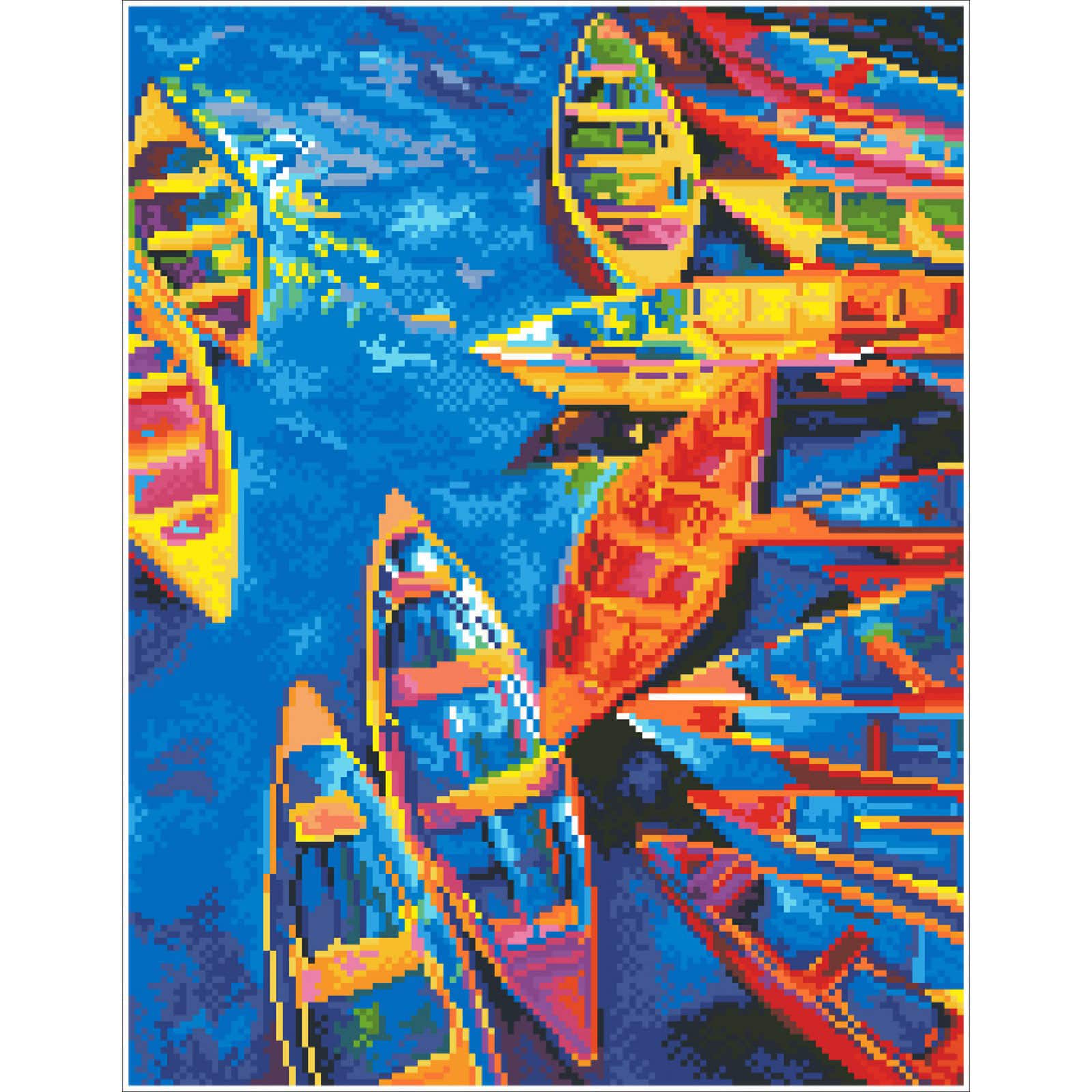 Diamond Dotz® Blue Bay Intermediate Blue Bay Diamond Painting Kit