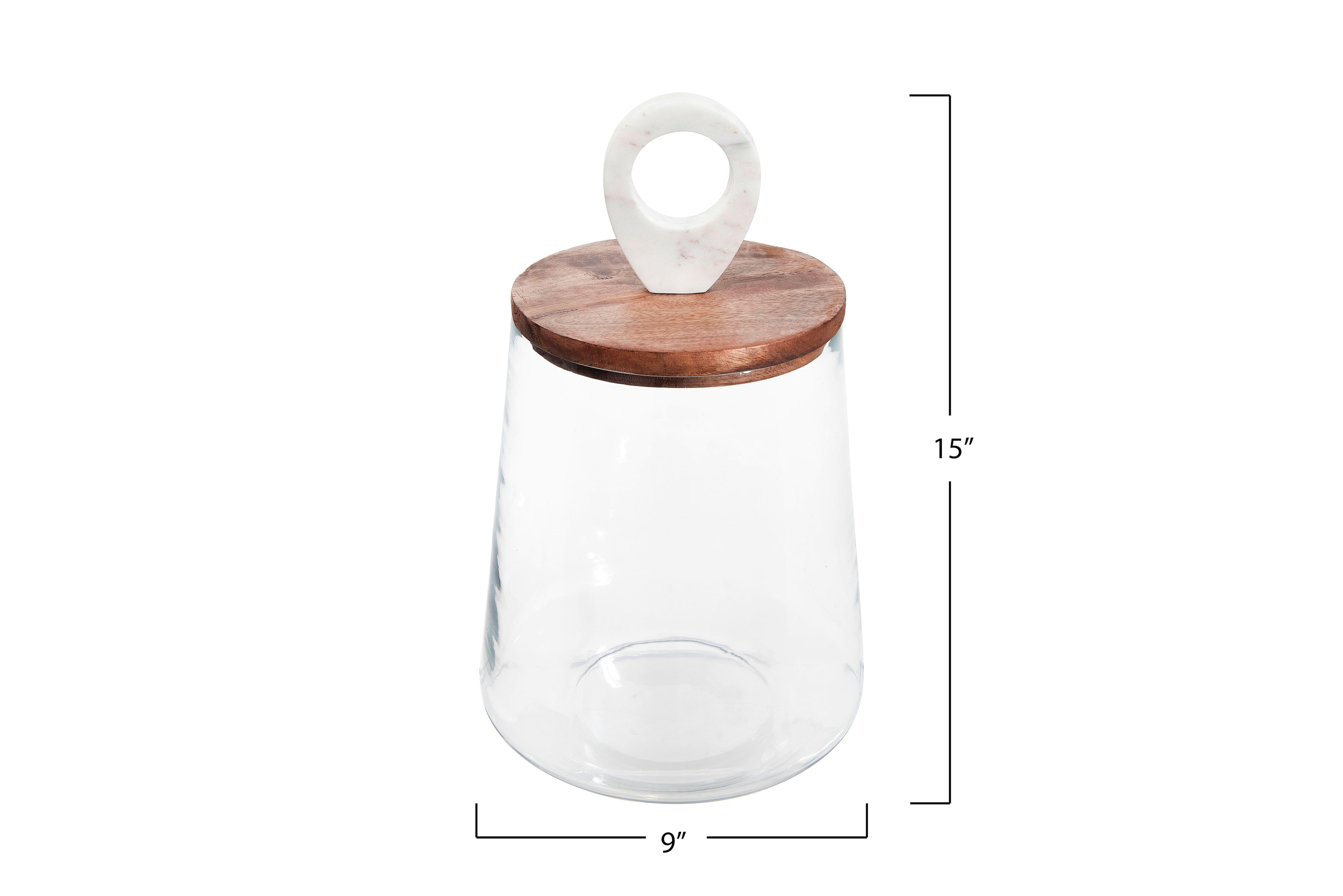 Hello Honey® 15" Round Clear Glass Jar with Lid