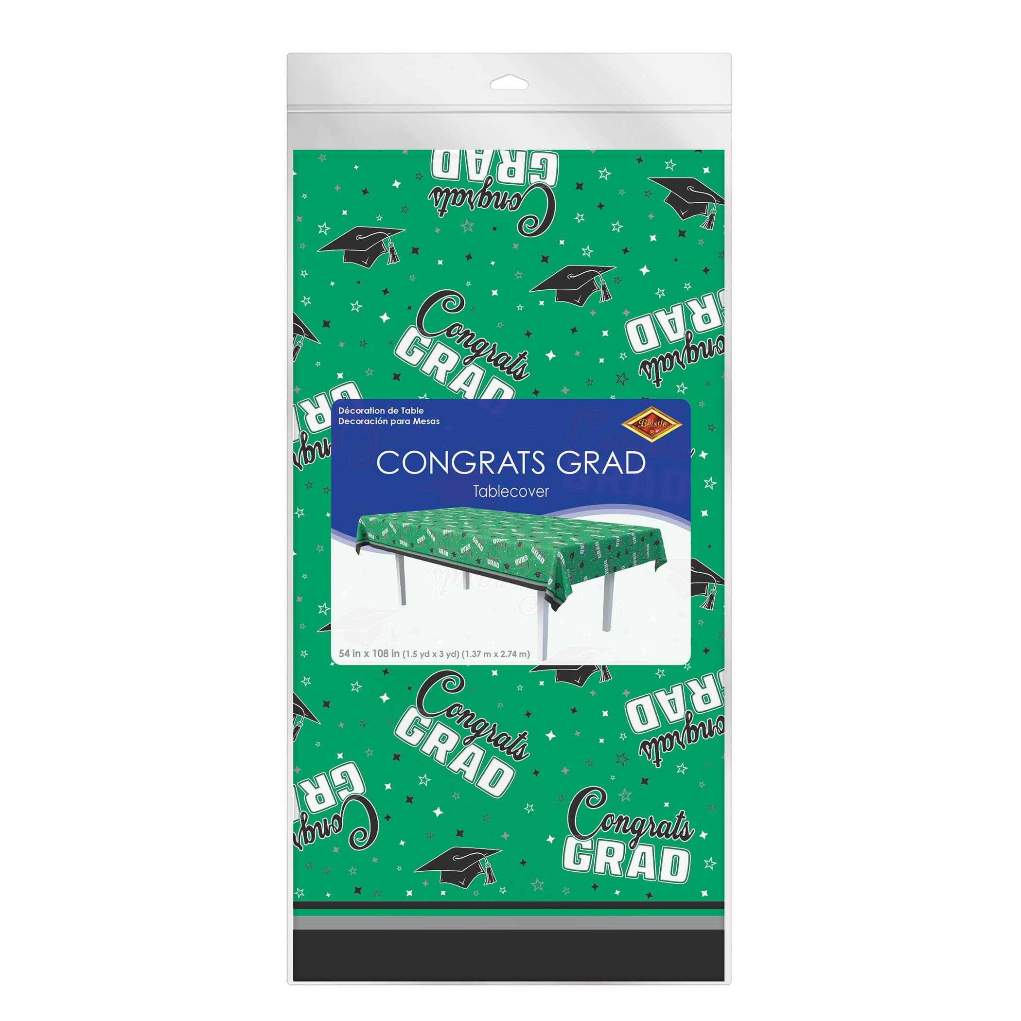 Beistle 54" x 108" Congrats Grad Table Cover