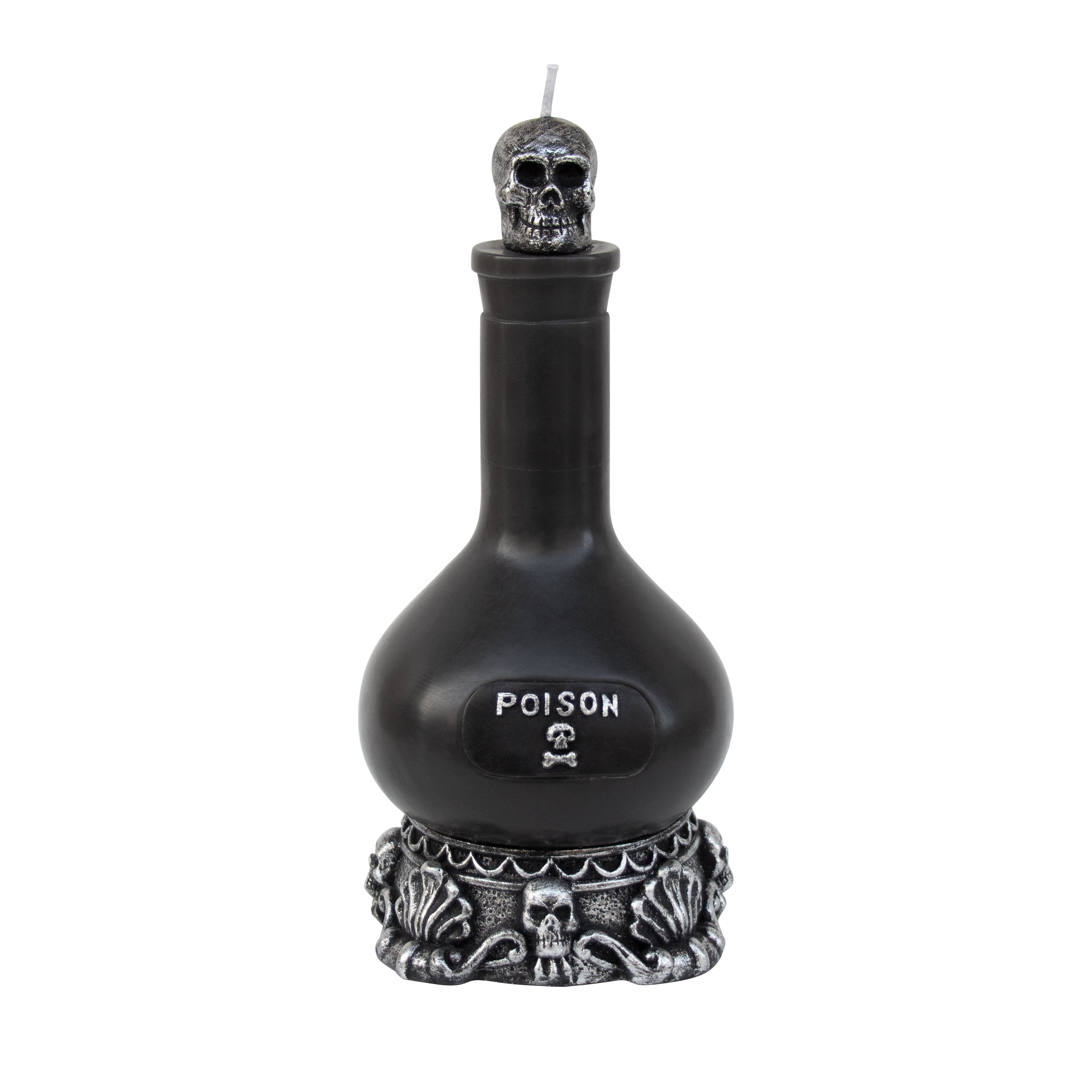 7.5" Black Potion Bottle Unscented Candle by Ashland®