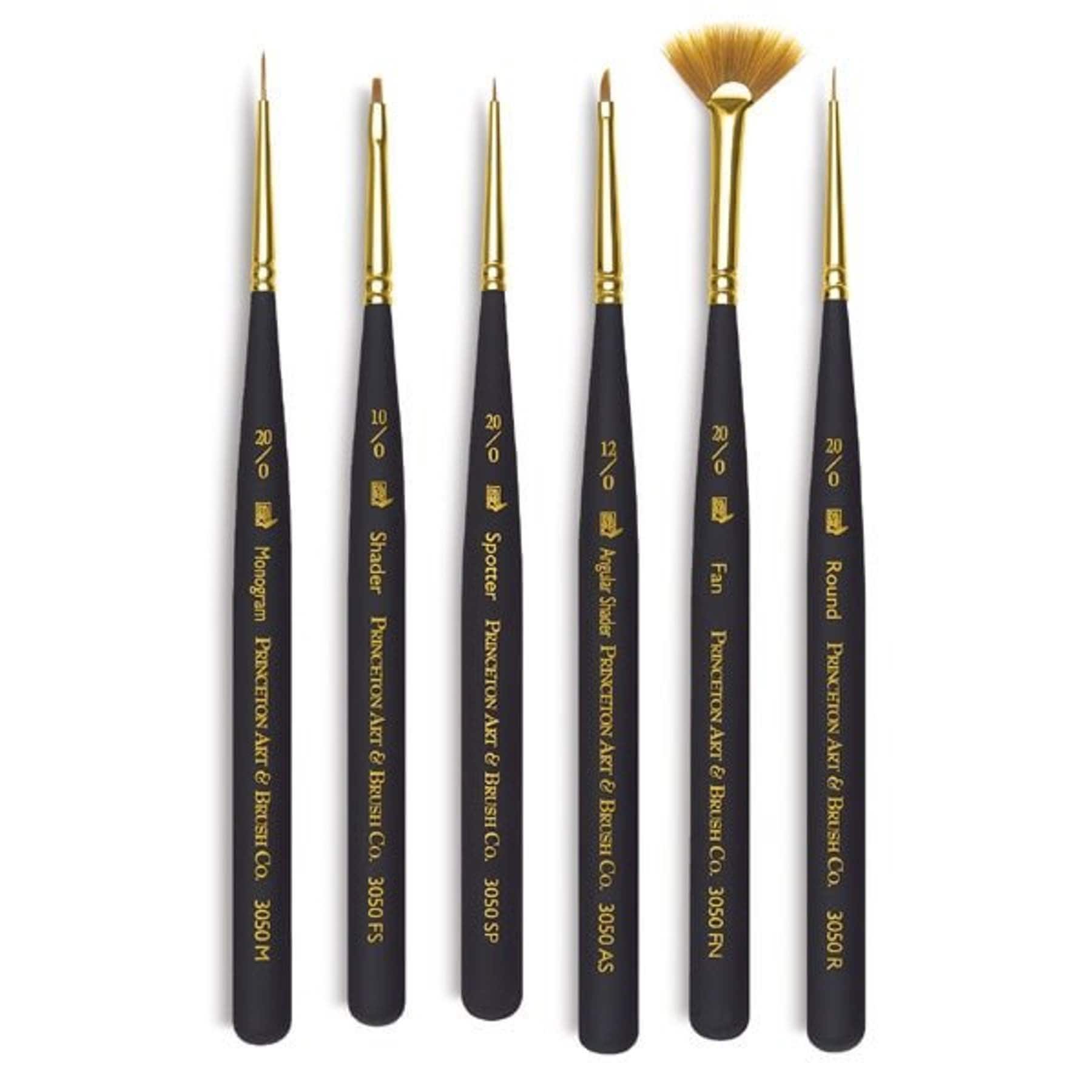 Princeton Artist Brush Co.™ Black Synthetic Mini-Detailer Paintbrush Set
