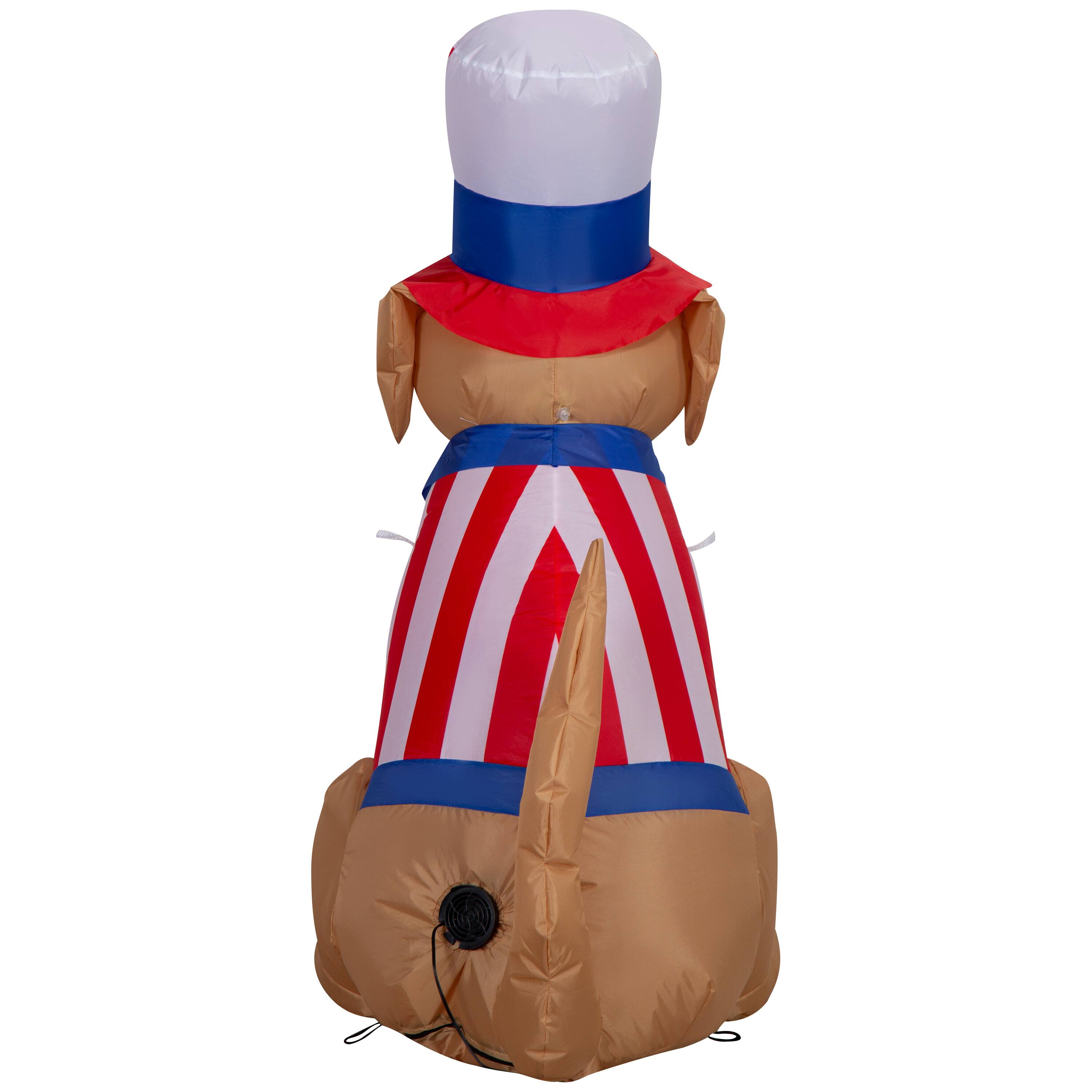 3.5ft. Airblown® Inflatable Yellow Lab Patriotic Independence Day Light Décor
