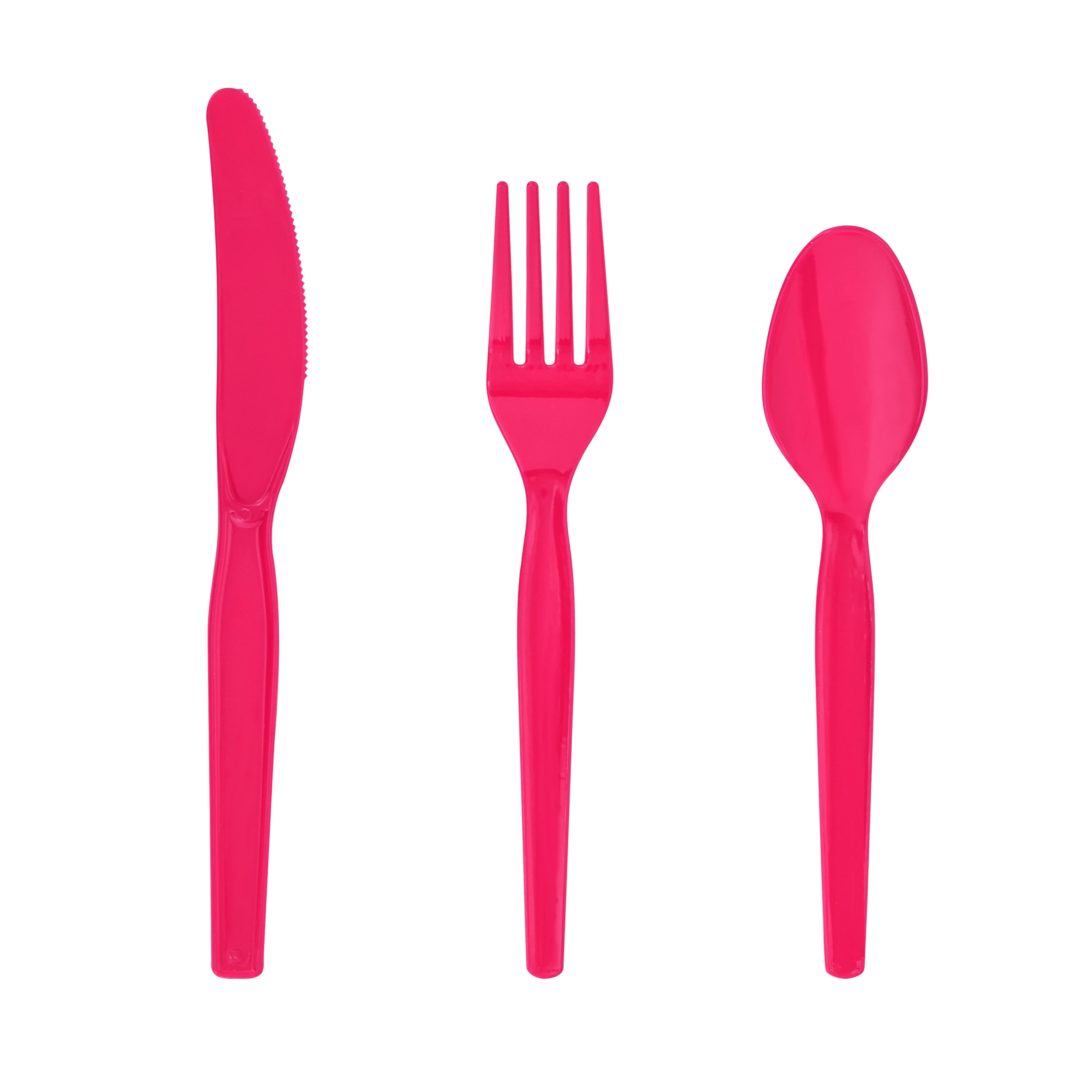 Hothouse Pink Plastic Cutlery Set by Celebrate It™