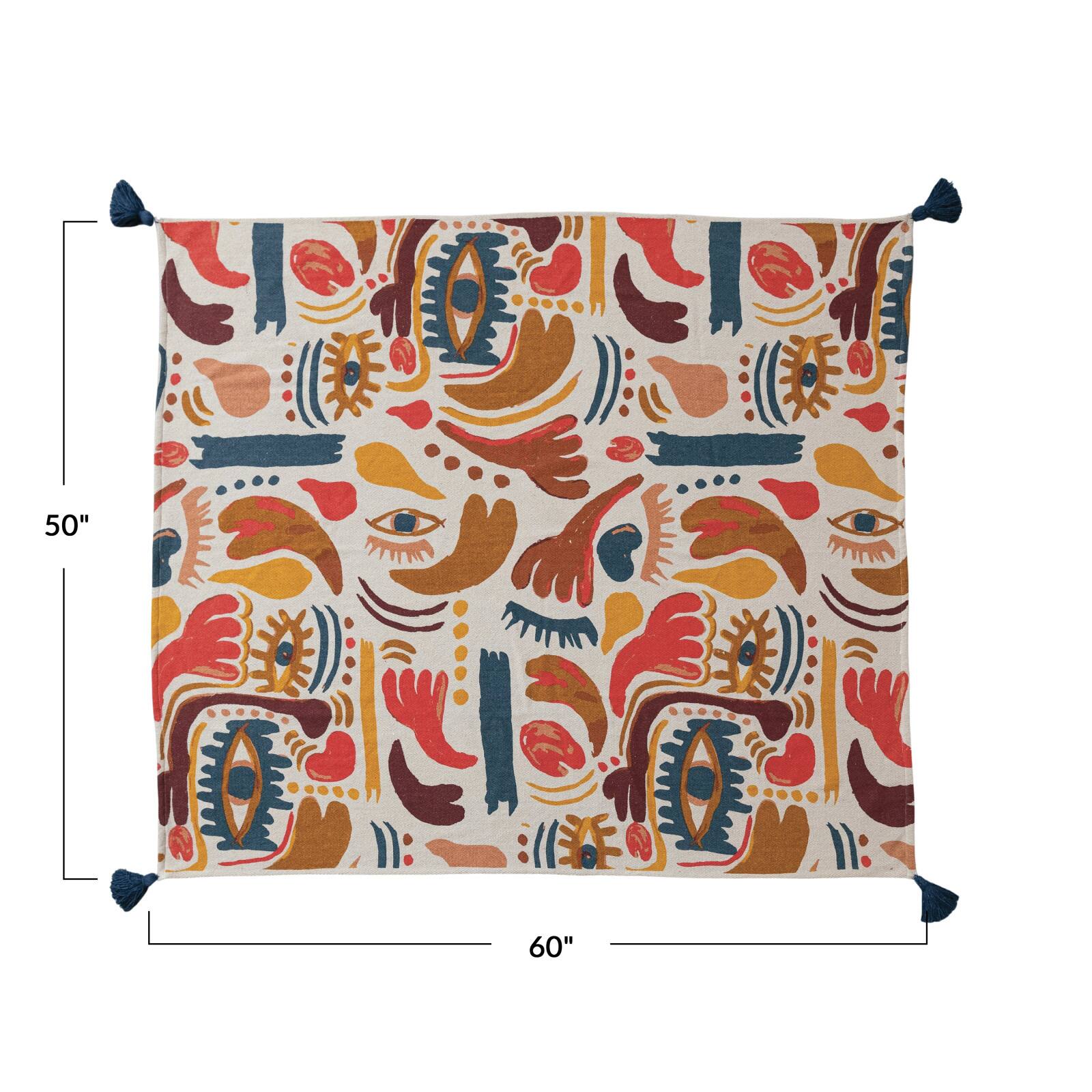 Hello Honey® 60" x 50" Visage Artistry Cotton Blend Throw