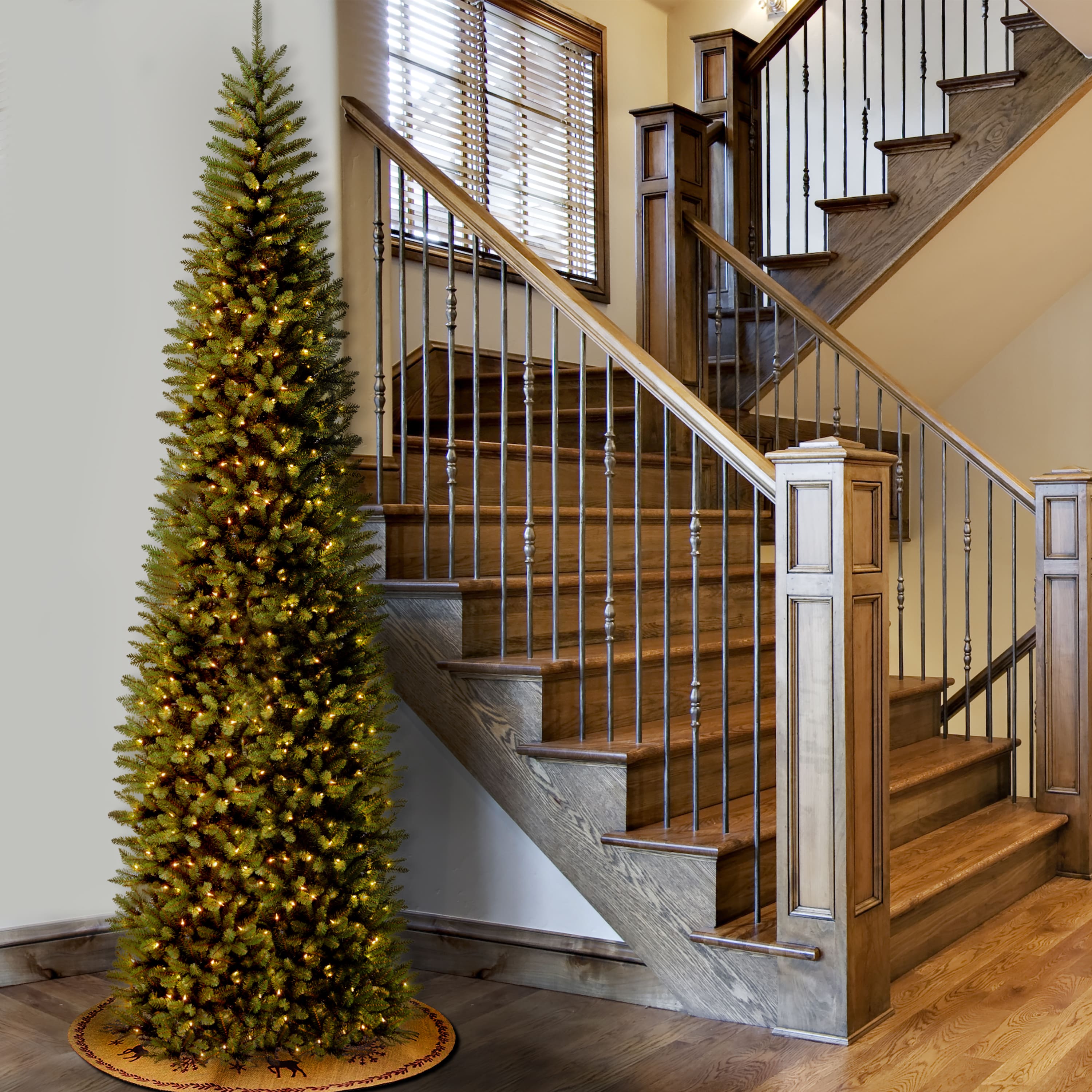 ft. Pre-lit Kingswood Fir Pencil Artificial Christmas Tree